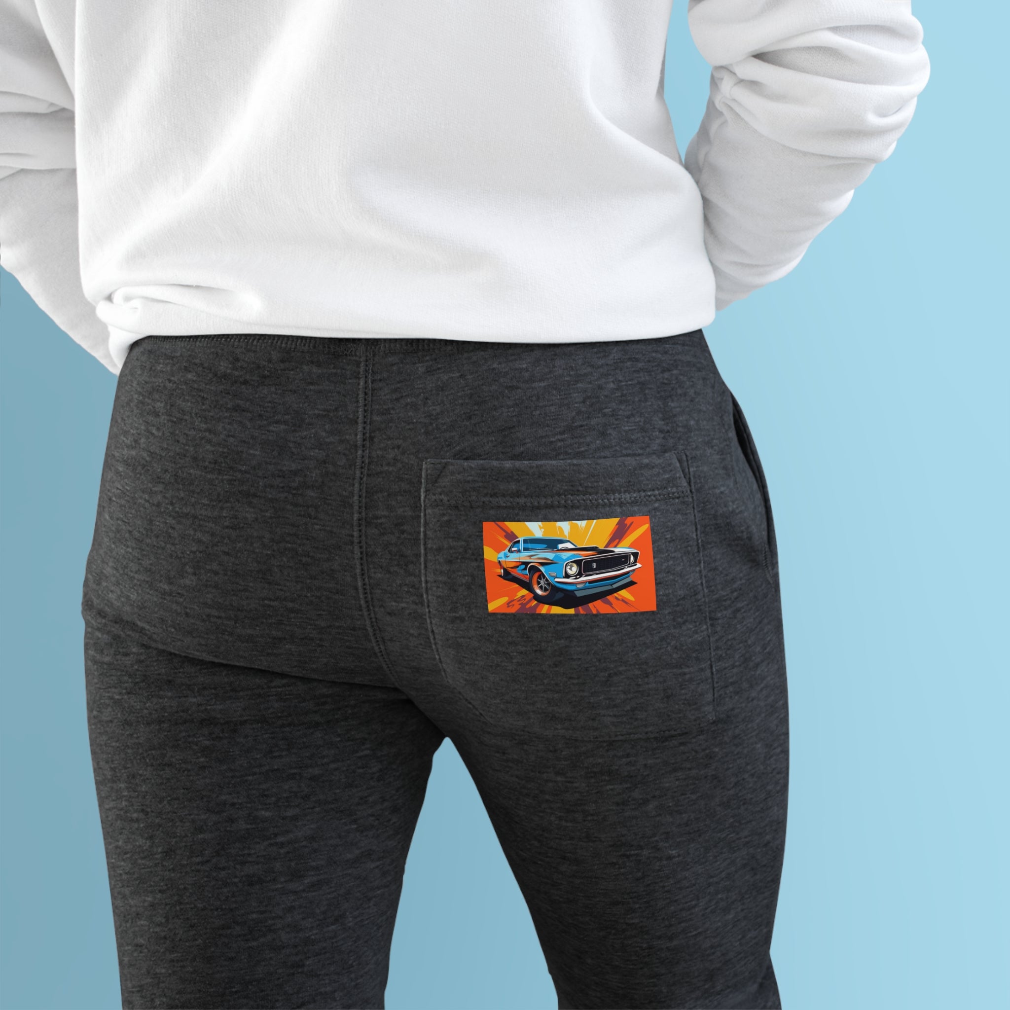 Premium Fleece Joggers - Pop Art Car 01