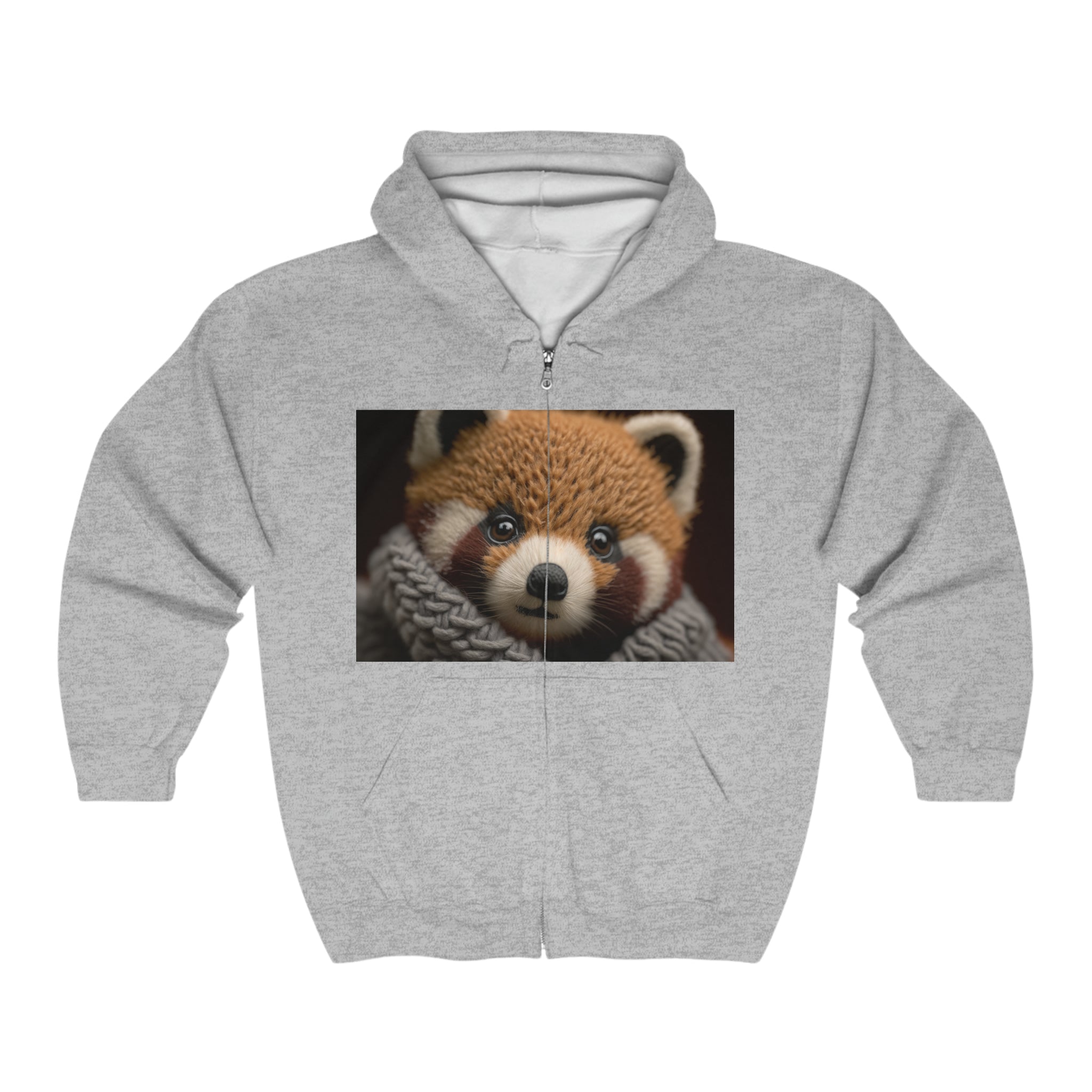 Unisex Heavy Blend™ Full Zip Hooded Sweatshirt - Baby Animals - Red Panda