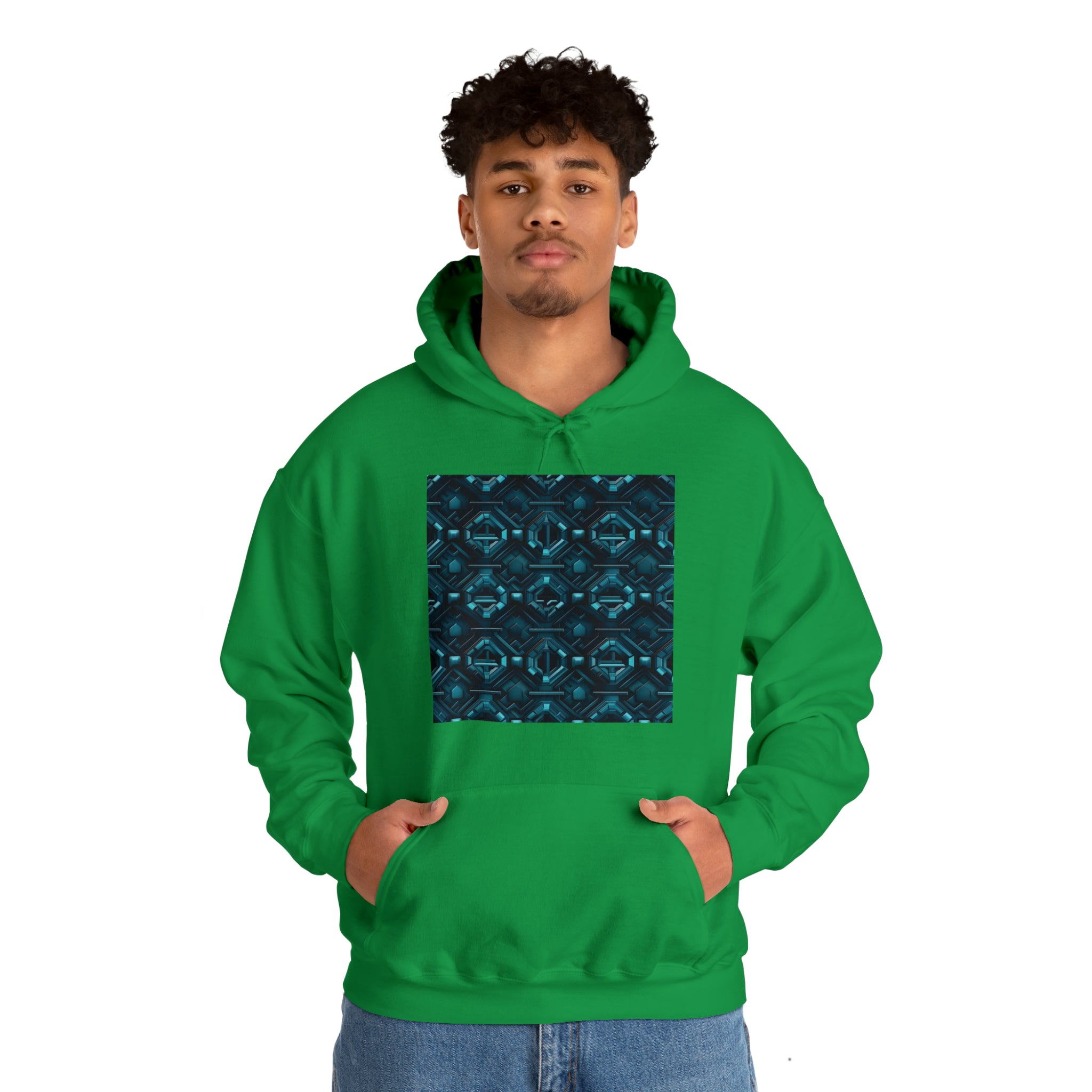 Unisex Heavy Blend™ Hooded Sweatshirt - Abstract Neon Designs 08