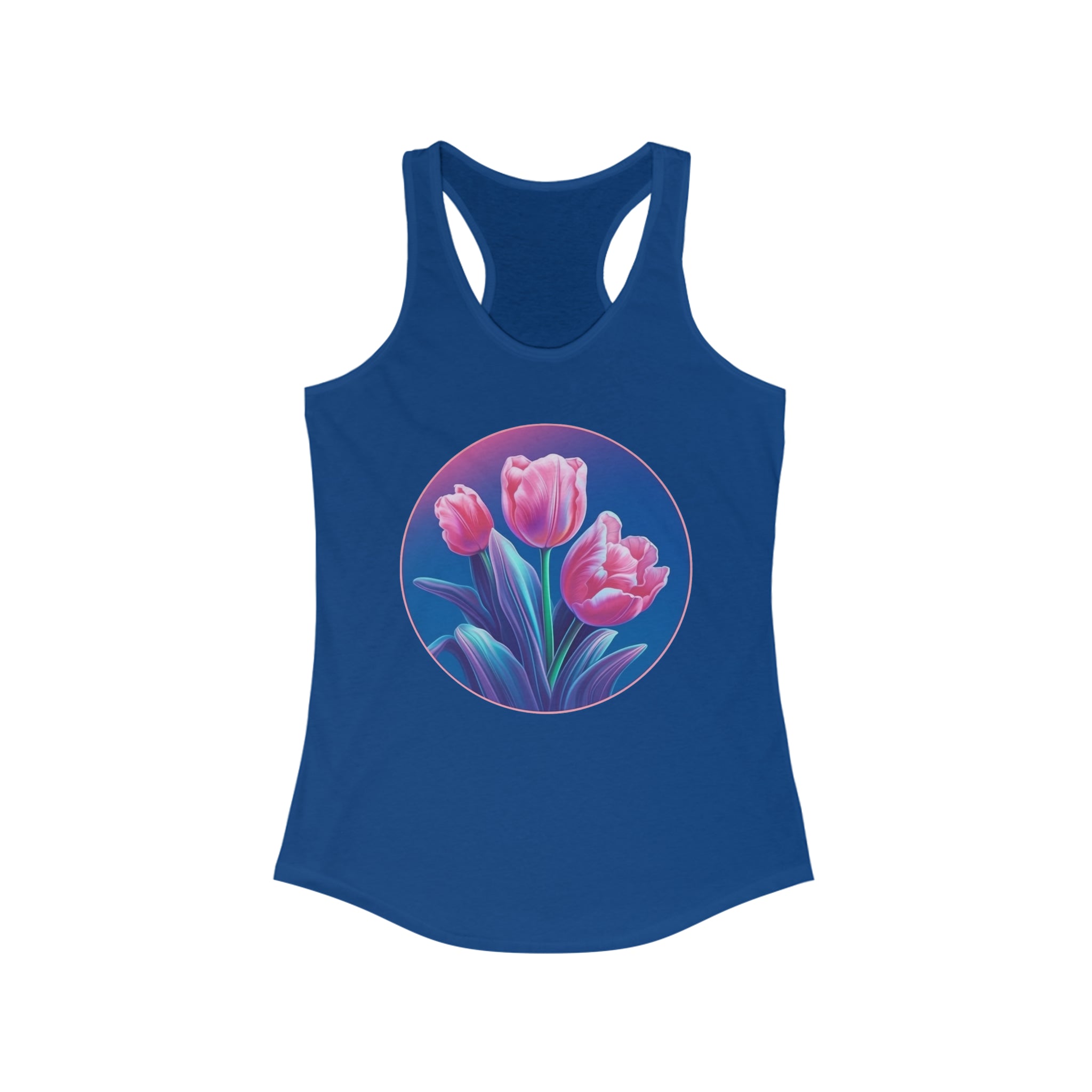 Women's Ideal Racerback Tank - Flowers - Tulips