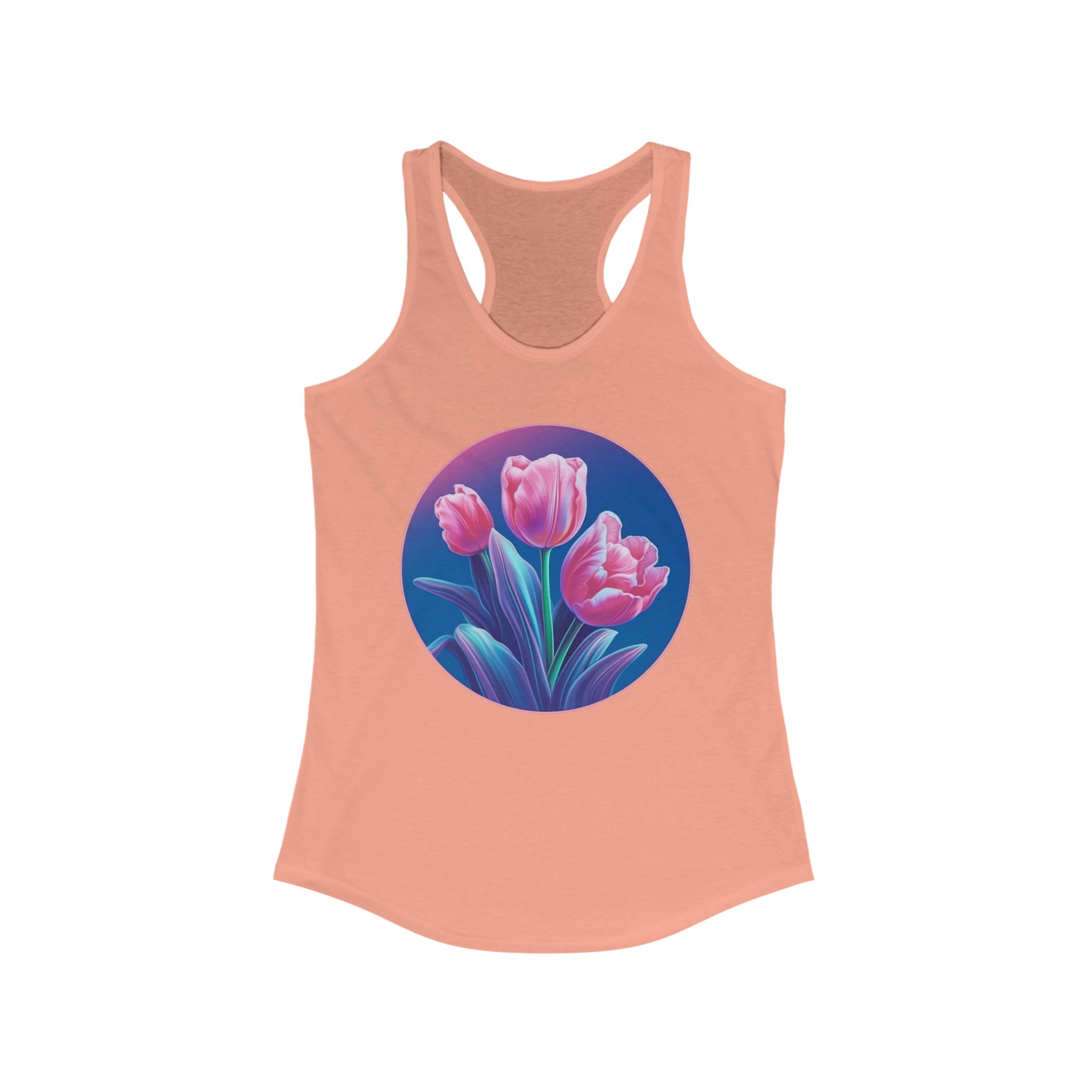 Women's Ideal Racerback Tank - Flowers - Tulips