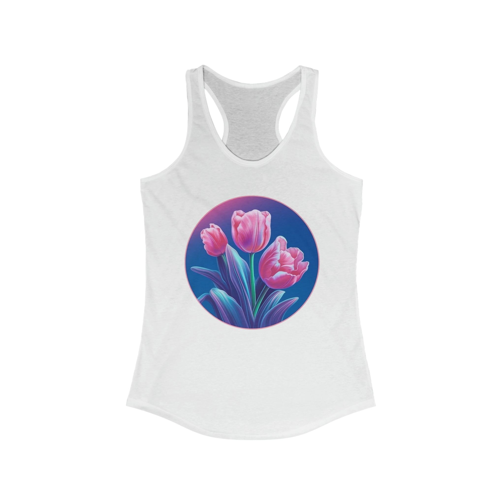 Women's Ideal Racerback Tank - Flowers - Tulips