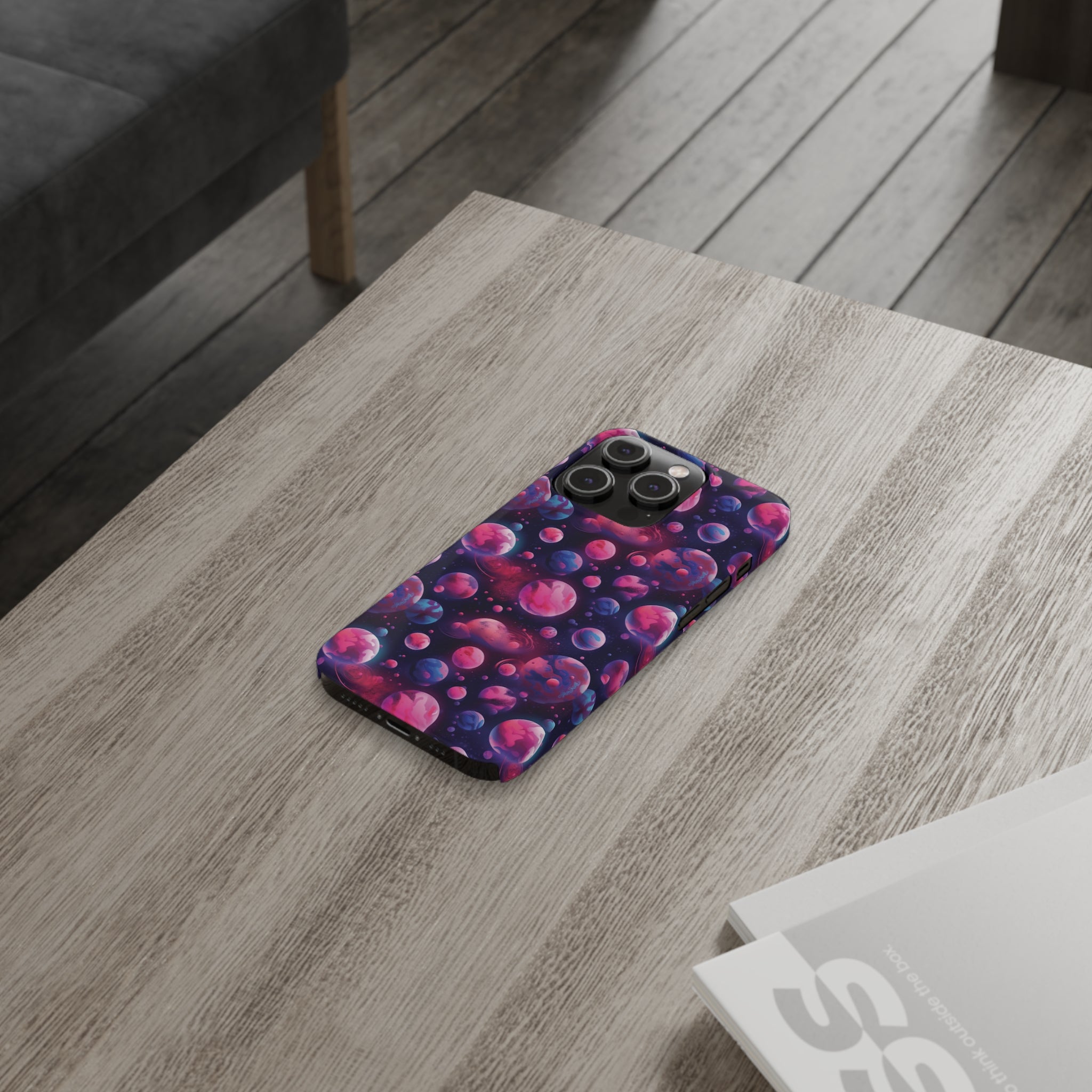 Slim Phone Cases (AOP) - Seamless Fantasy Galaxies 09