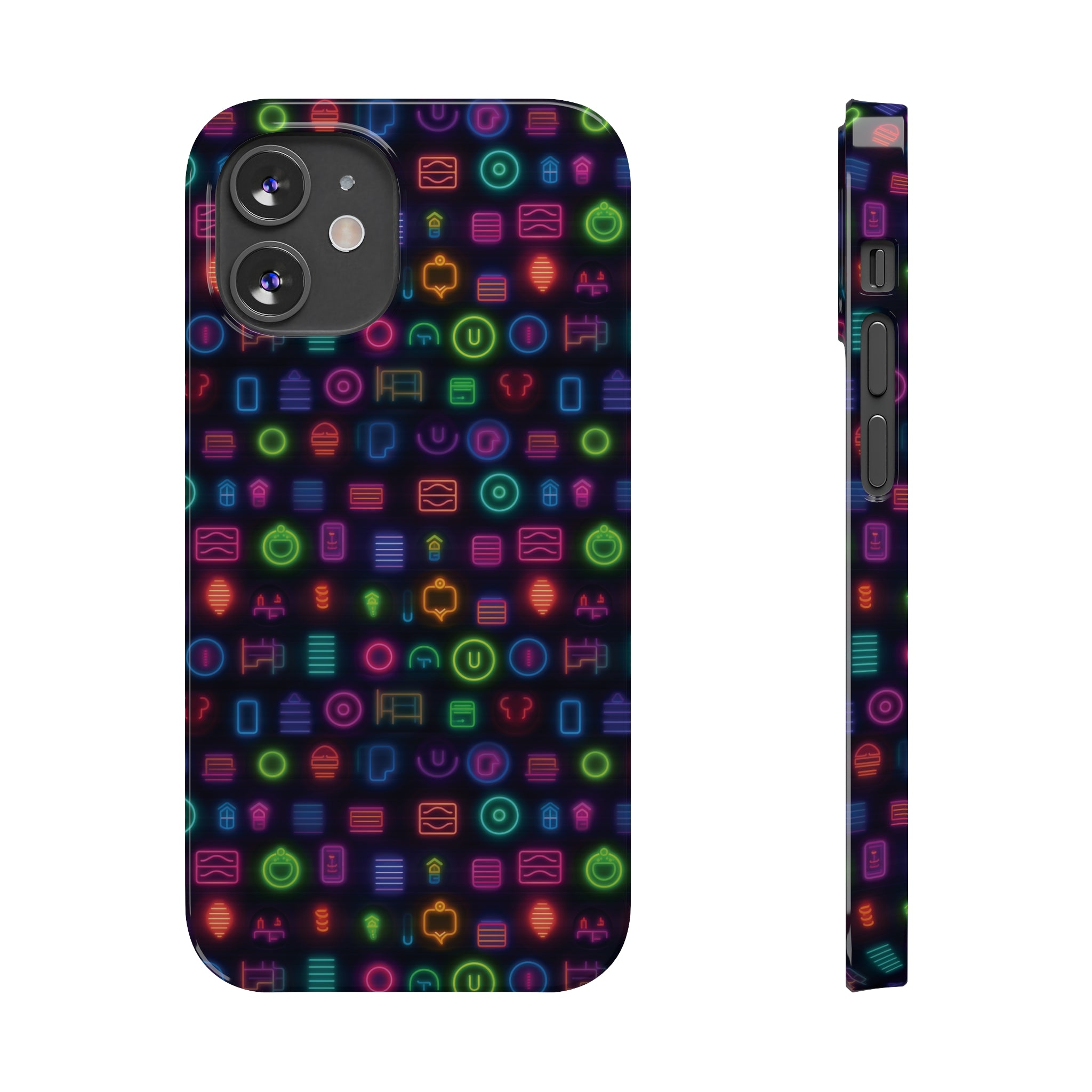 Slim Phone Cases (AOP) - Seamless Neon Designs 02