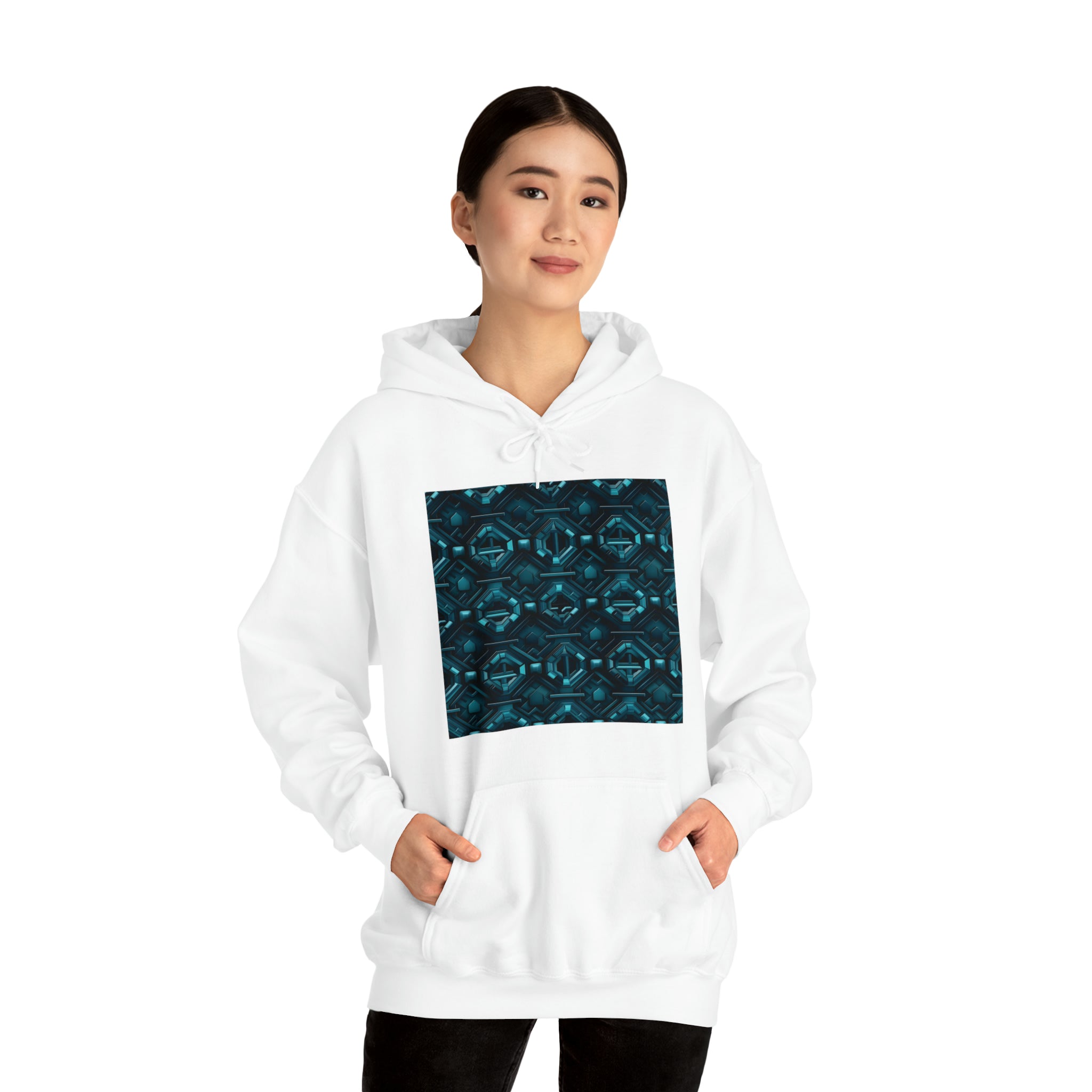 Unisex Heavy Blend™ Hooded Sweatshirt - Abstract Neon Designs 08