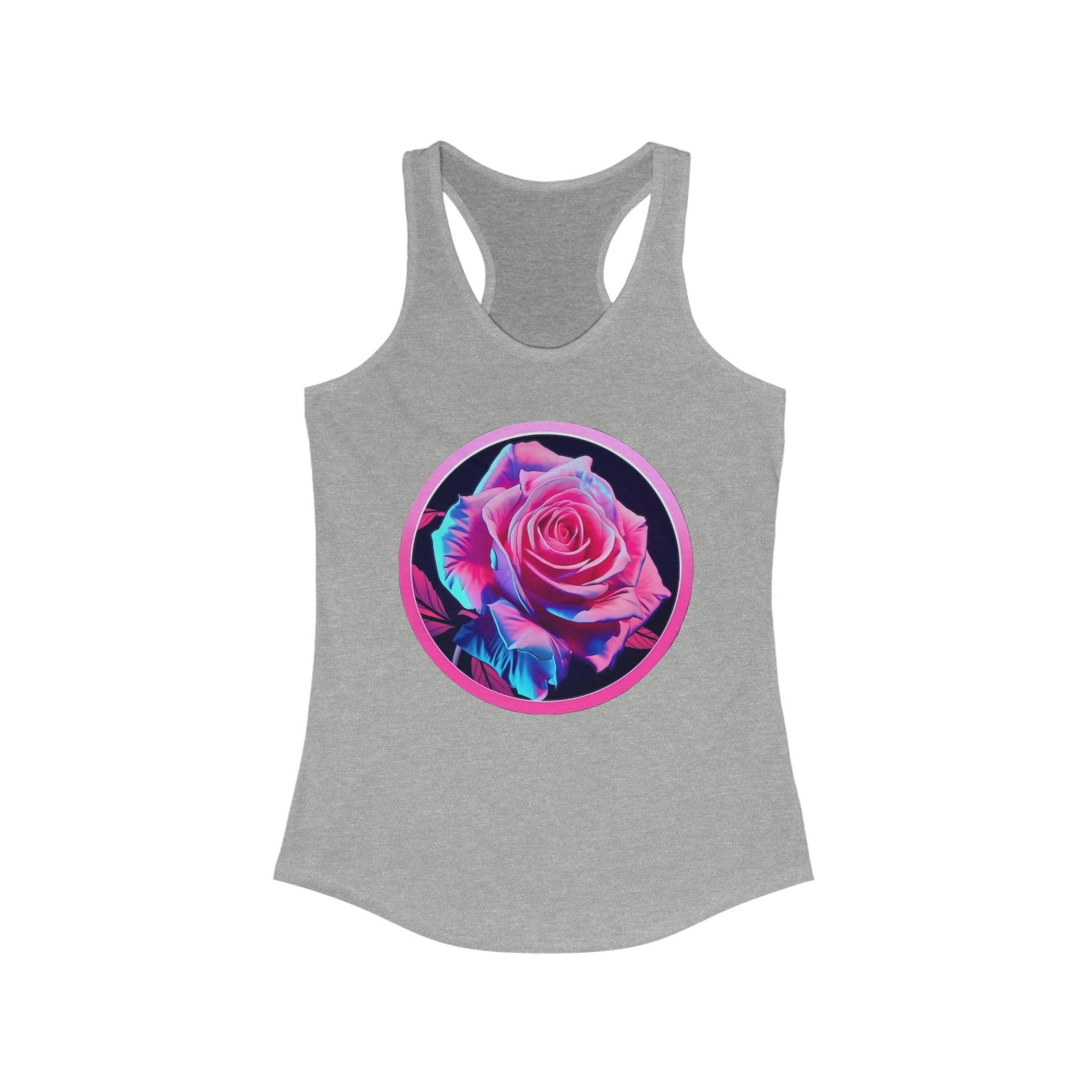 Women's Ideal Racerback Tank - Flowers - Rose