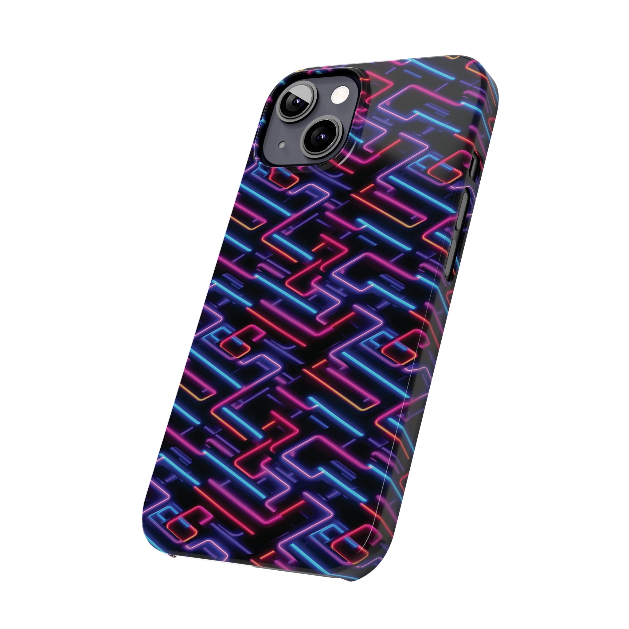 Slim Phone Cases (AOP) - Seamless Neon Designs 01