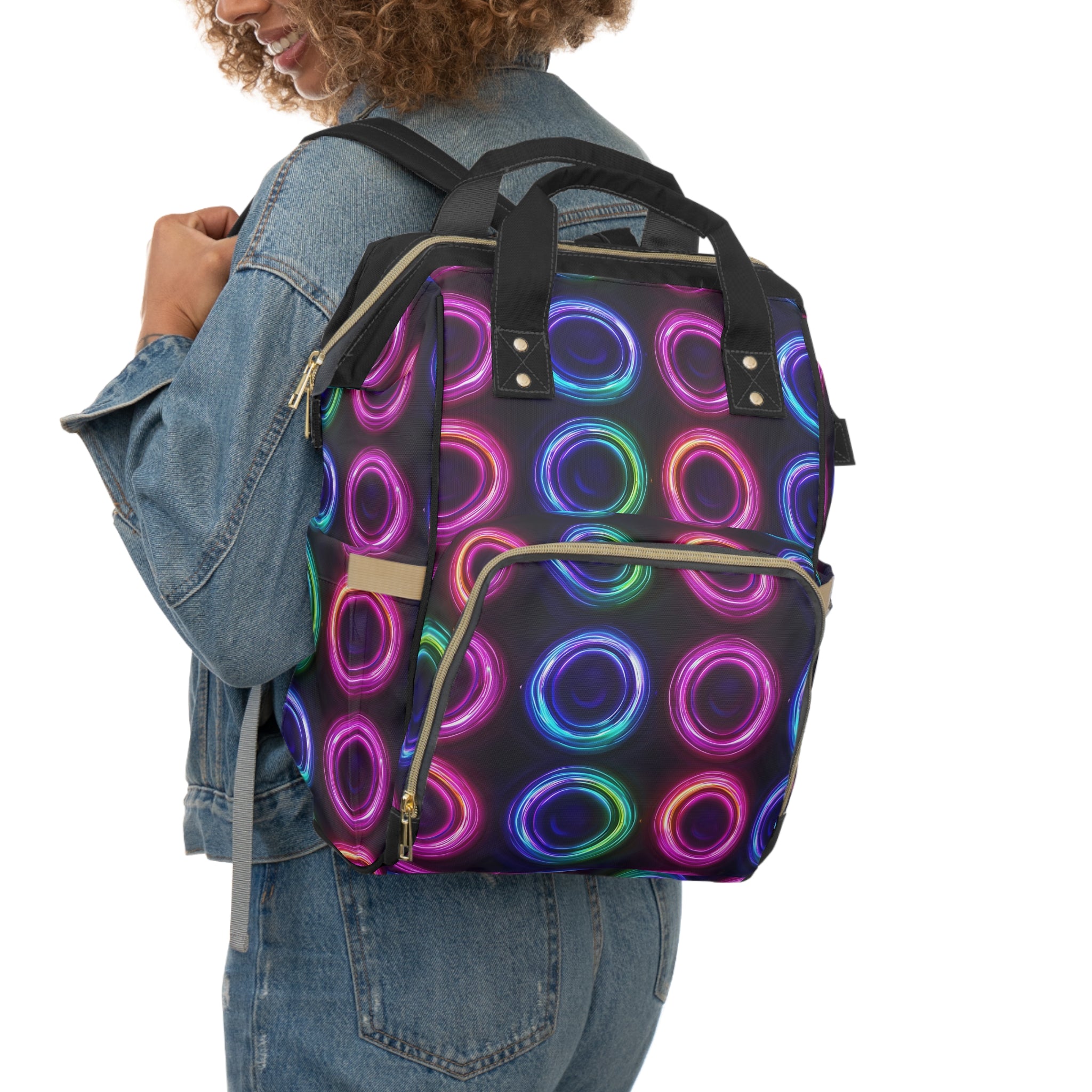 Multifunctional Diaper Backpack (AOP) - Abstract Designs 05