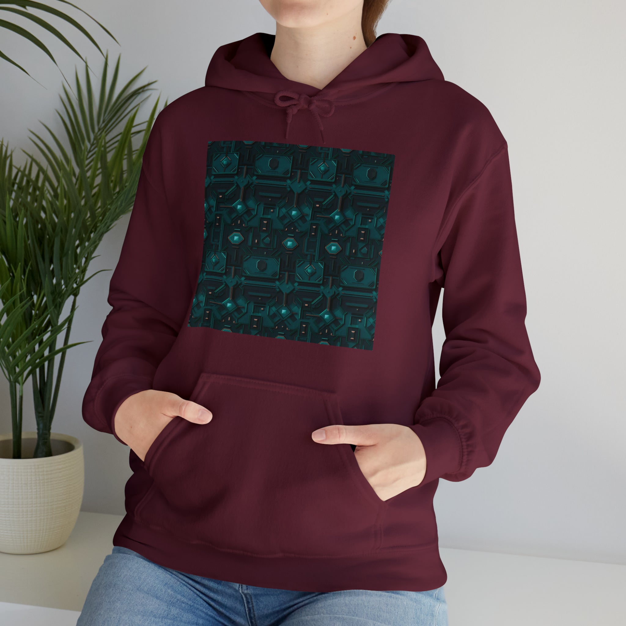 Unisex Heavy Blend™ Hooded Sweatshirt - Abstract Neon Designs 10