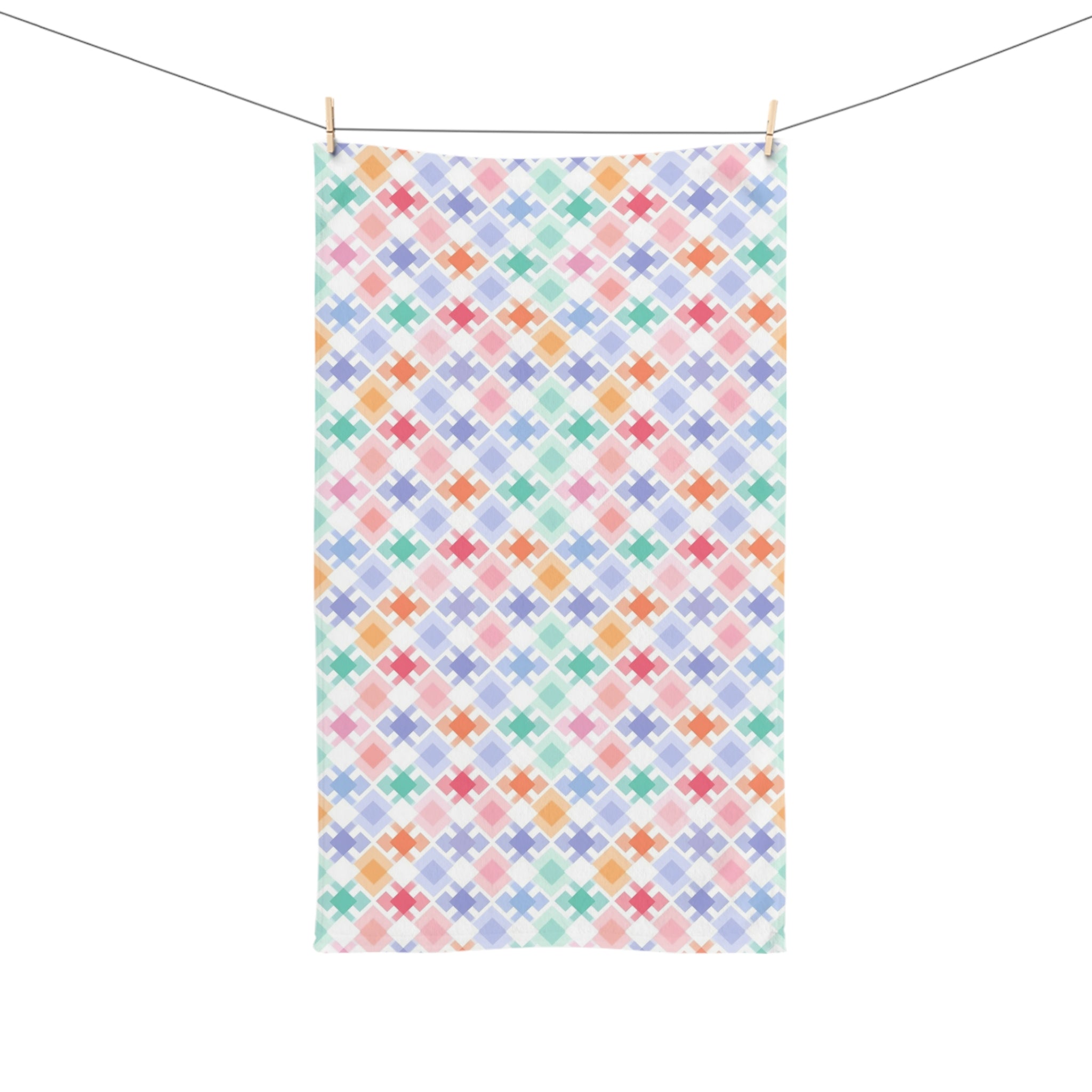 Hand Towel (AOP) - Seamless Minimalistic Pastel Designs 07