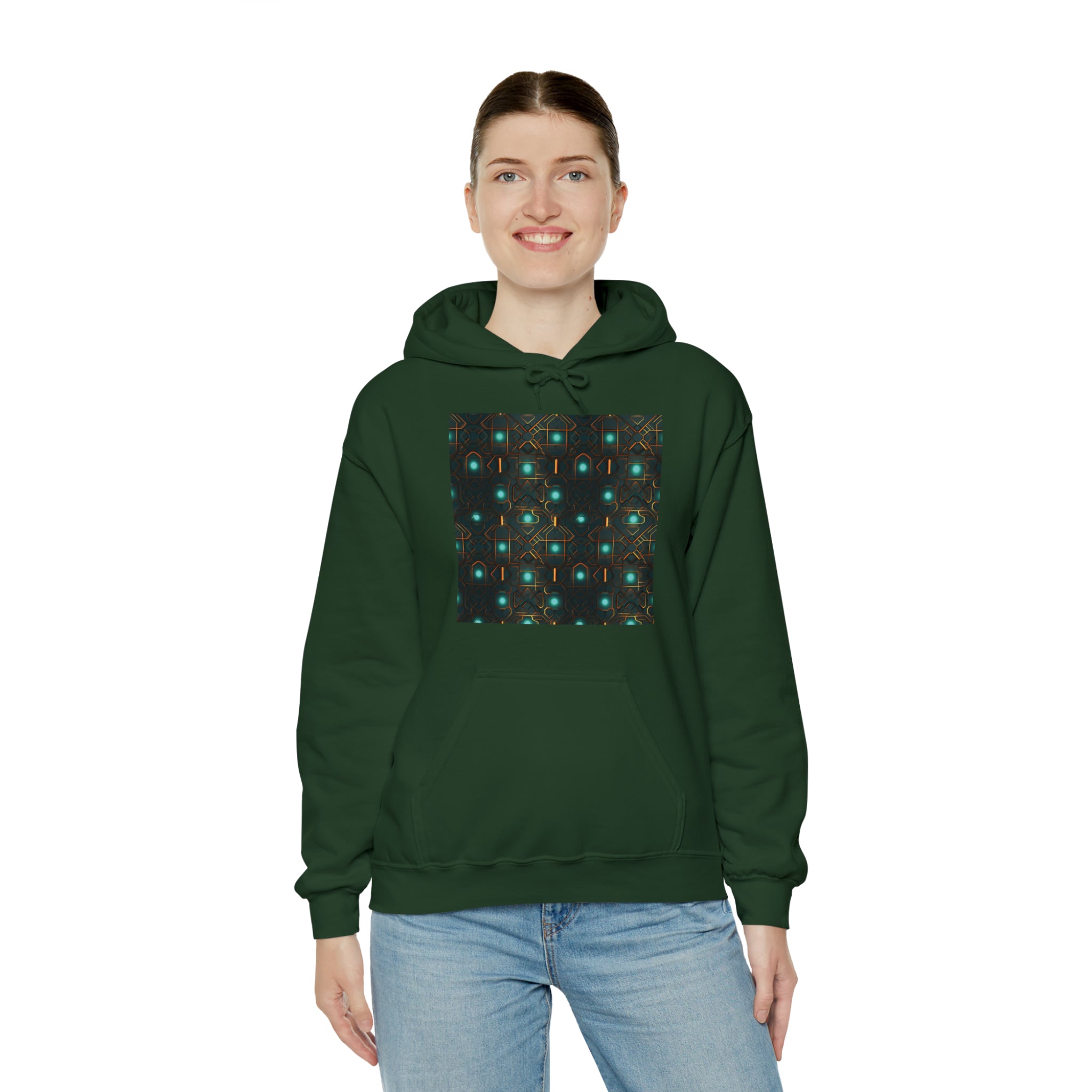 Unisex Heavy Blend™ Hooded Sweatshirt - Abstract Neon Designs 09