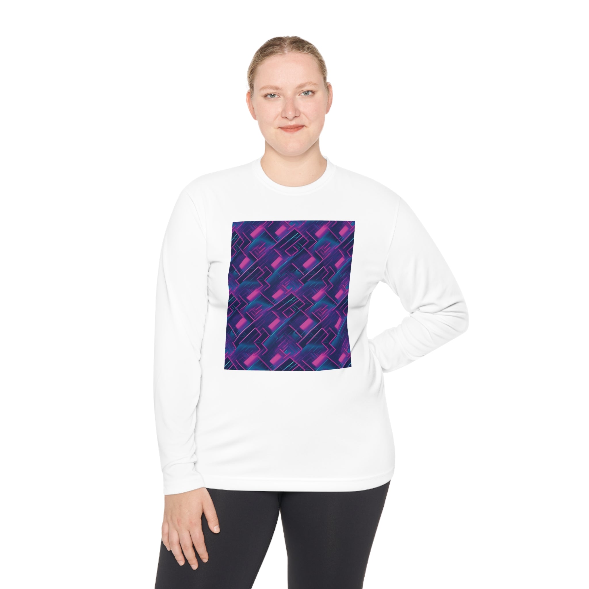 Unisex Lightweight Long Sleeve Tee (AOP) - Abstract Designs 04