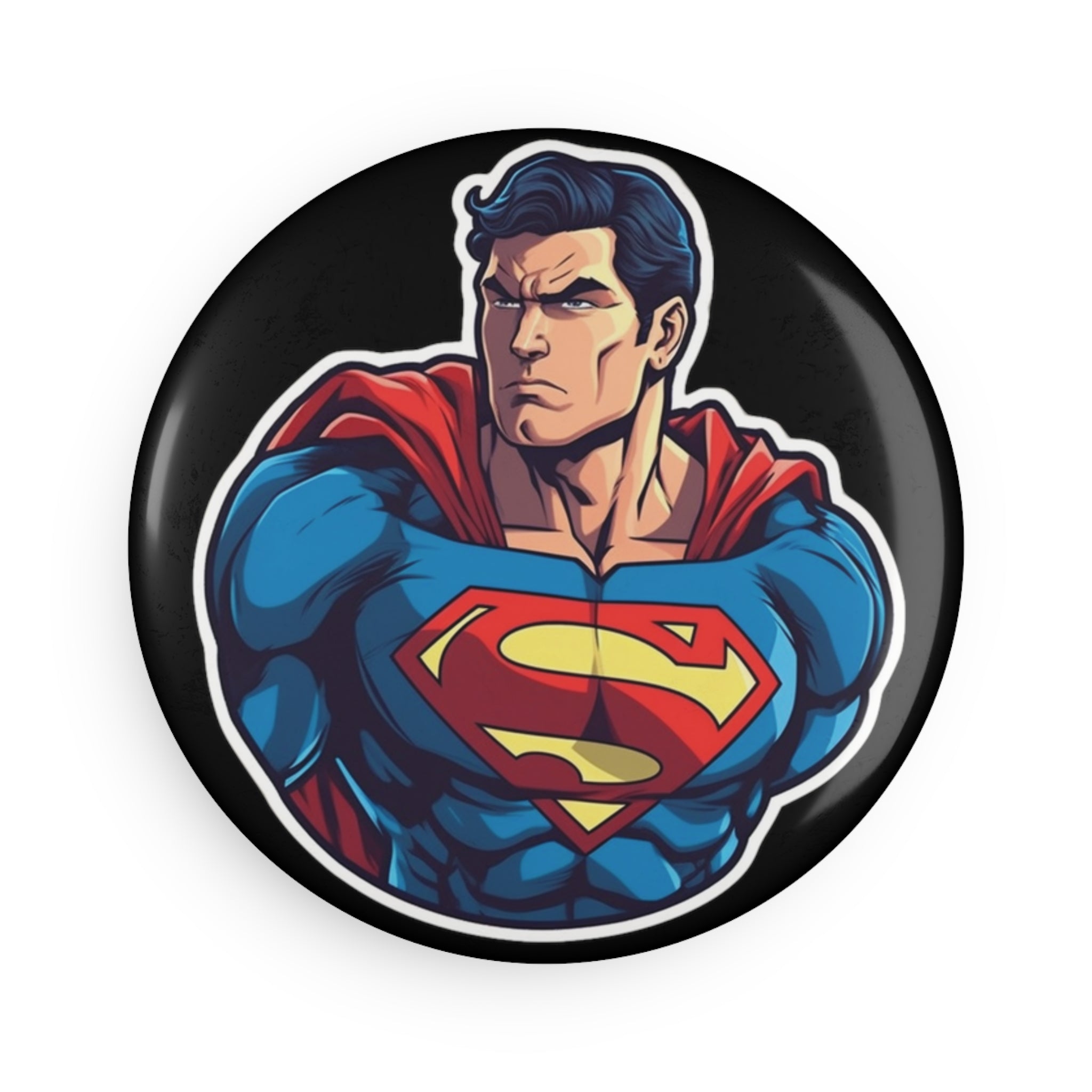 Button Magnet, Round (1 & 10 pcs) - Superman