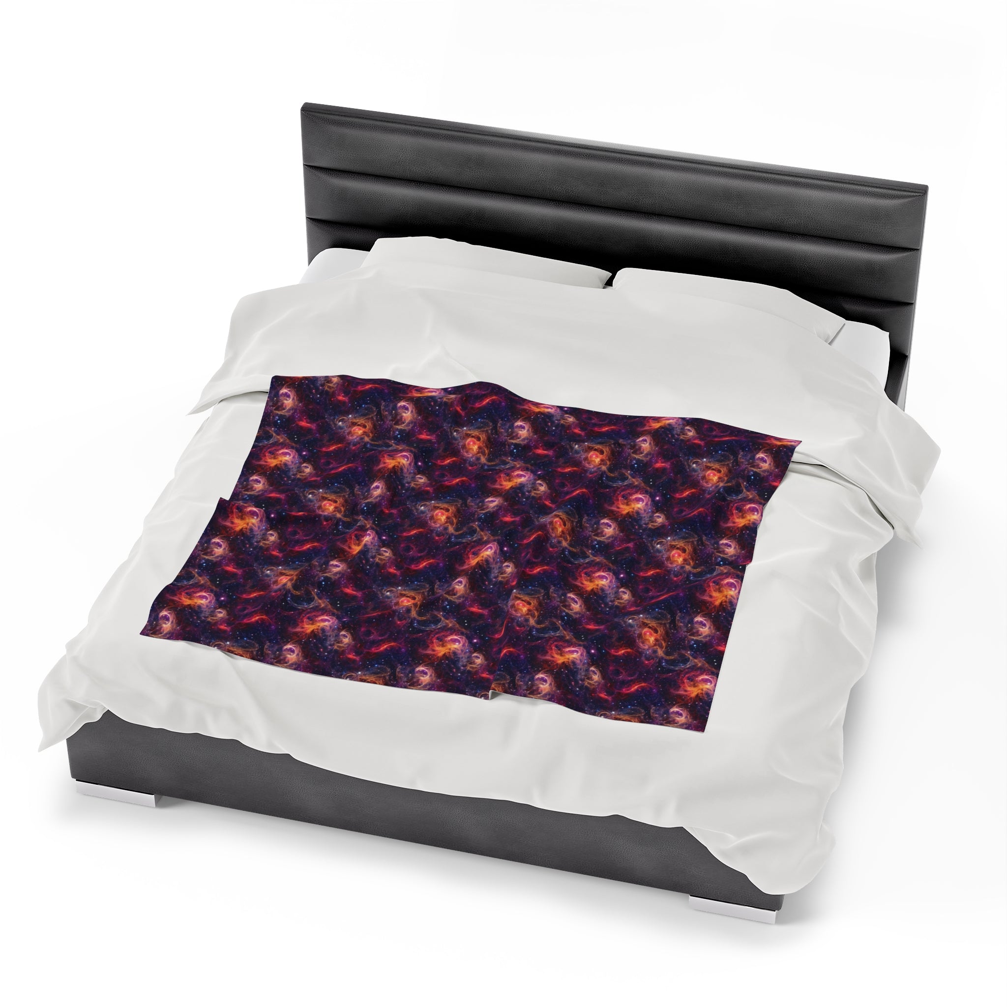 Velveteen Plush Blanket (AOP) - Fantasy Galaxies 01