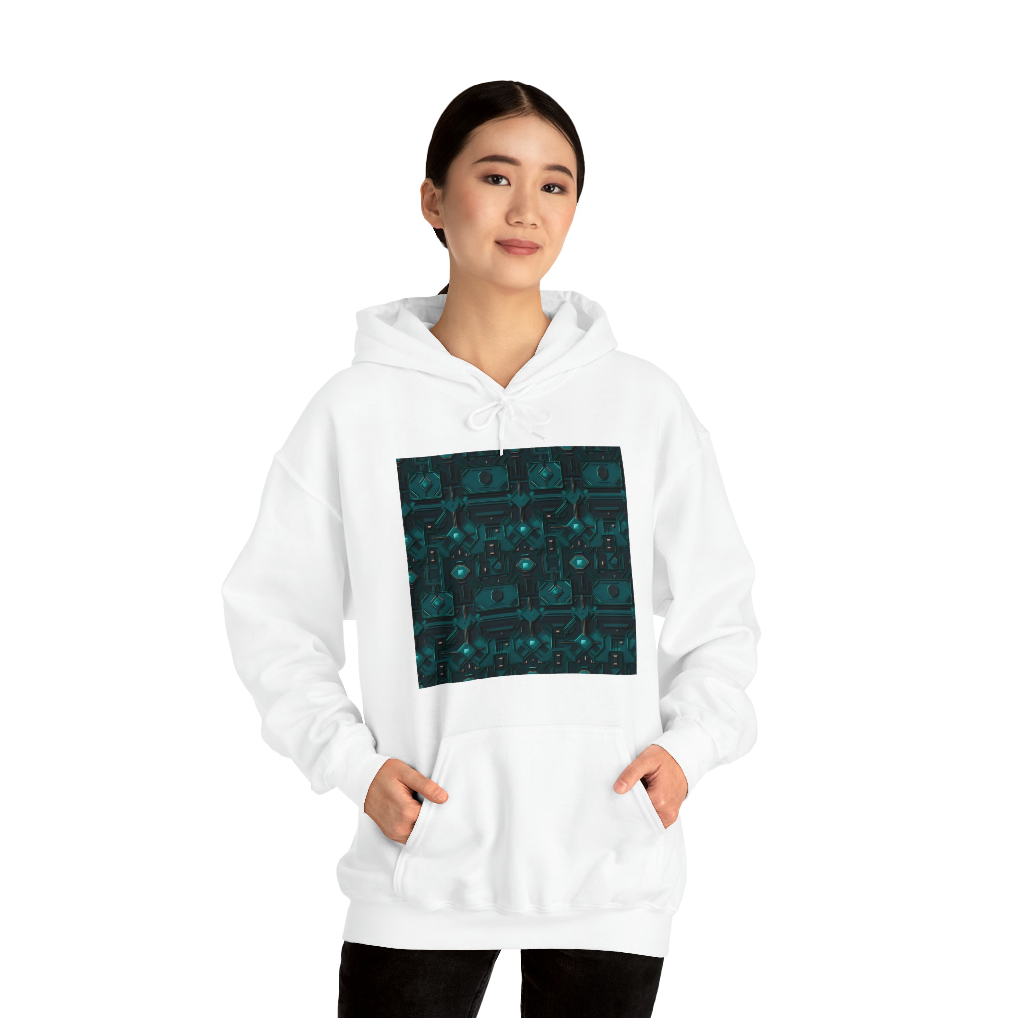 Unisex Heavy Blend™ Hooded Sweatshirt - Abstract Neon Designs 10