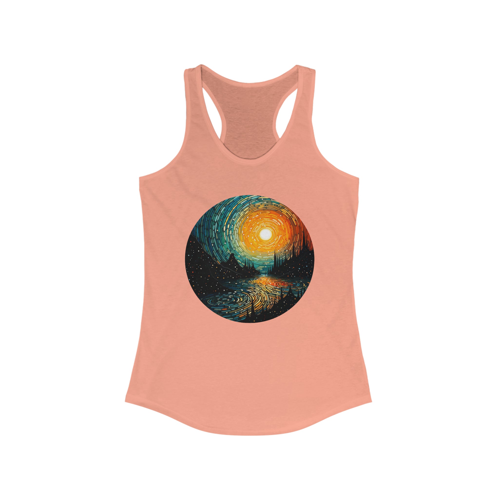 Women's Ideal Racerback Tank - Pointillism Designs 03