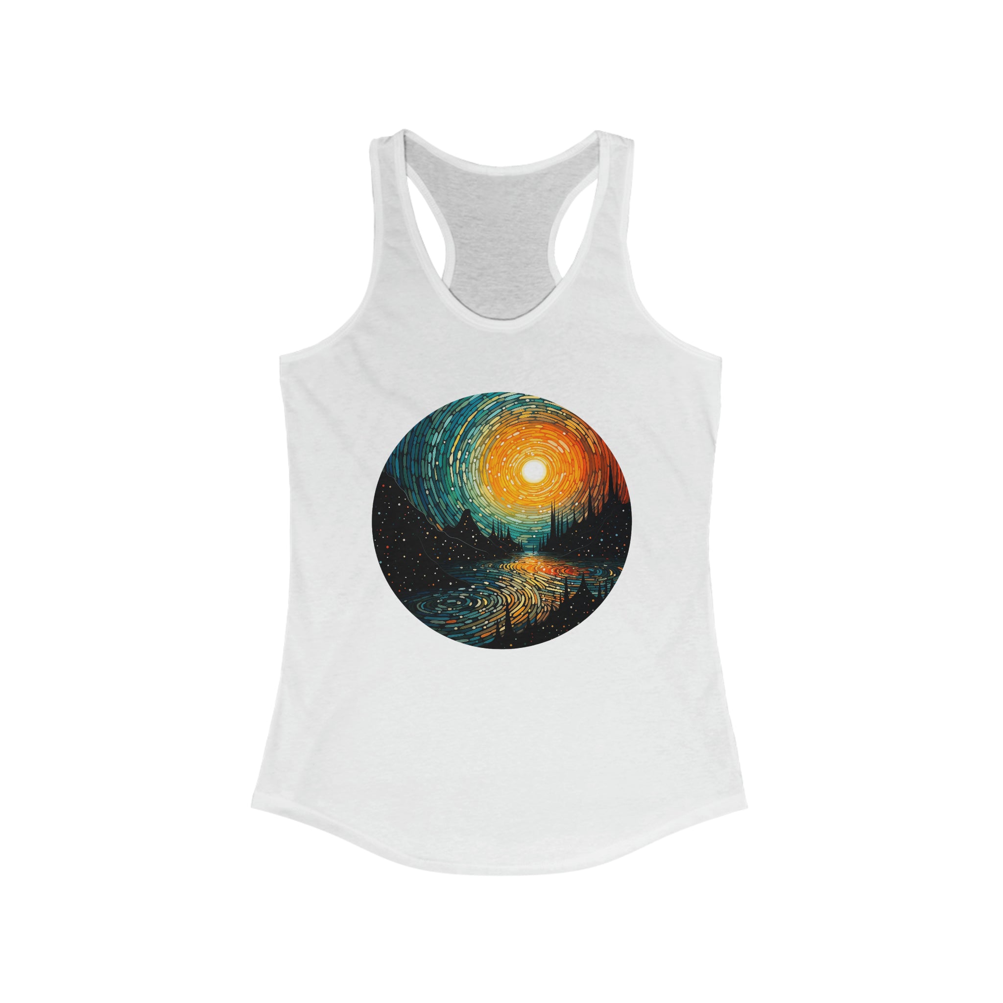 Women's Ideal Racerback Tank - Pointillism Designs 03