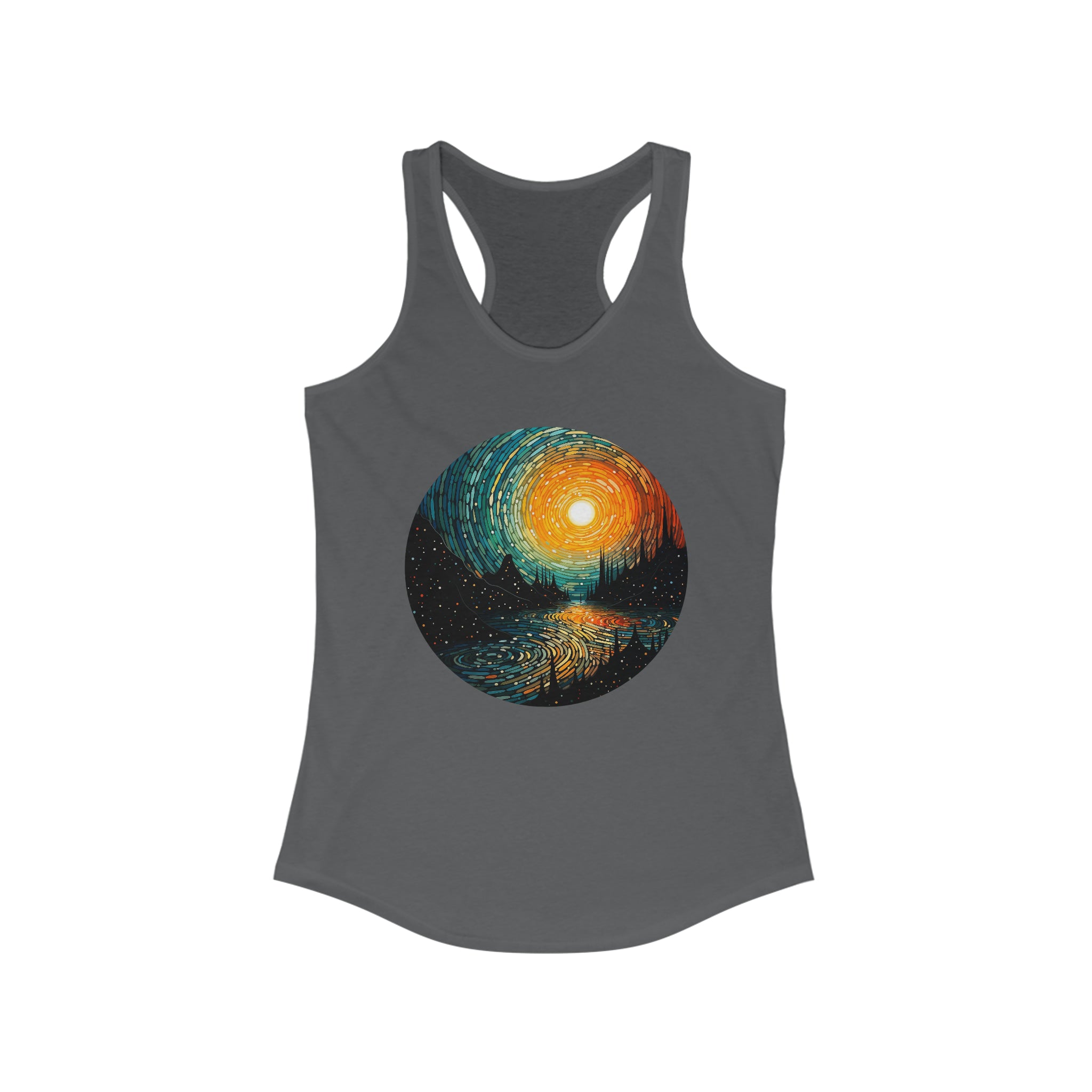 Women's Ideal Racerback Tank - Pointillism Designs 03