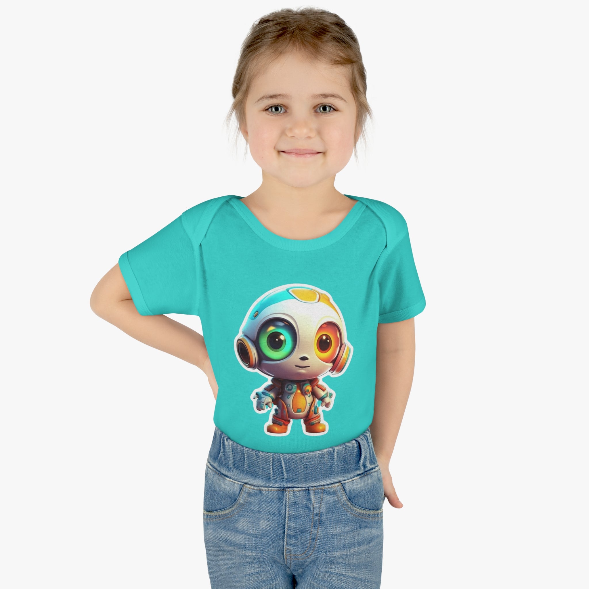 Infant Baby Rib Bodysuit - Buzz, Robot Pop Art 05