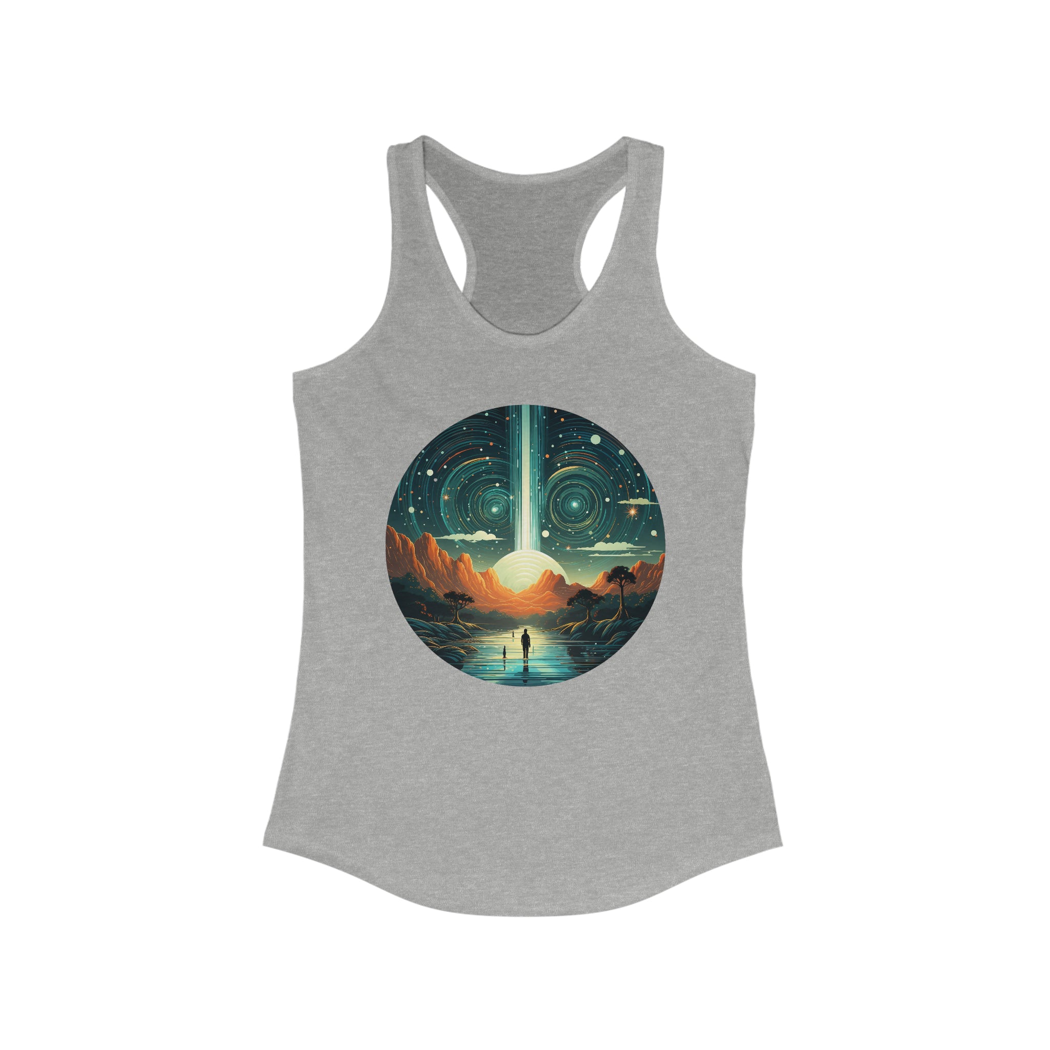 Women's Ideal Racerback Tank - Pointillism Designs 17