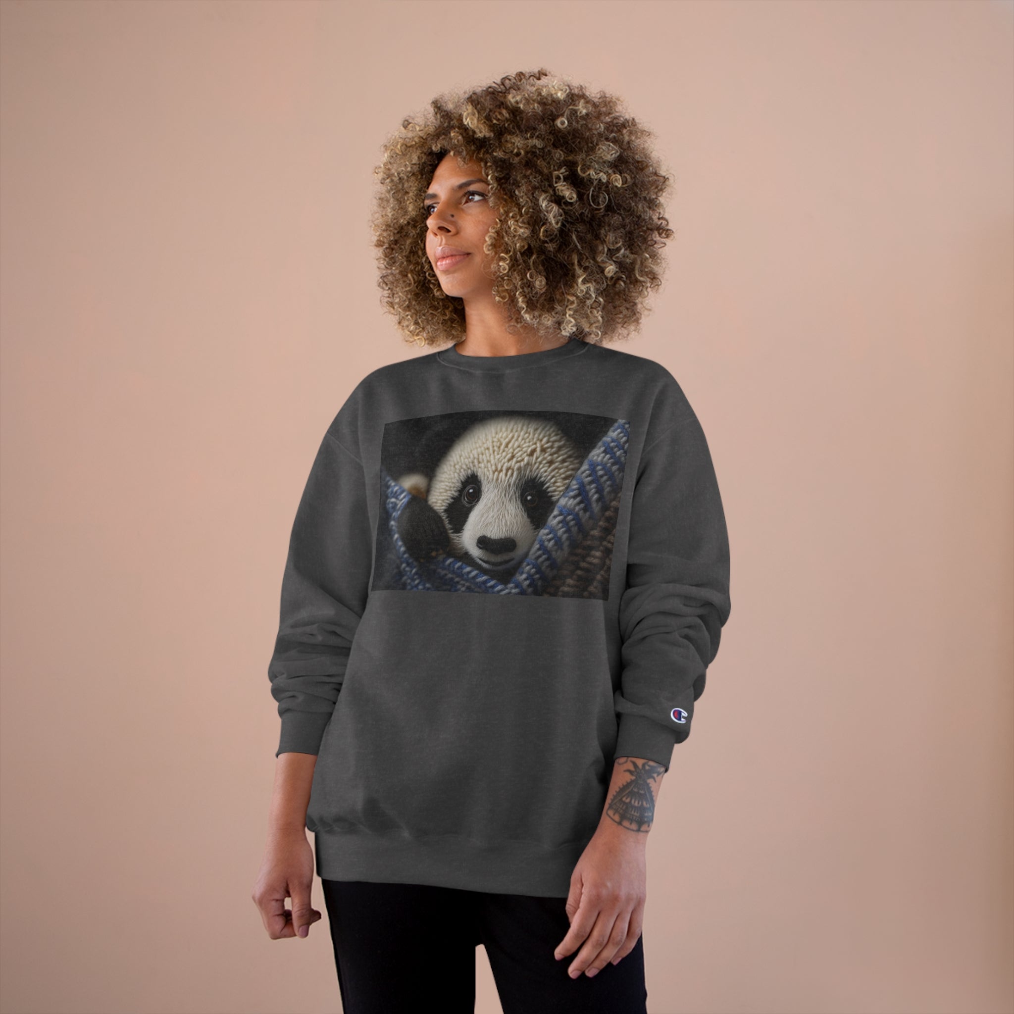 Champion Sweatshirt - Knit Animals, Giant Panda Cub