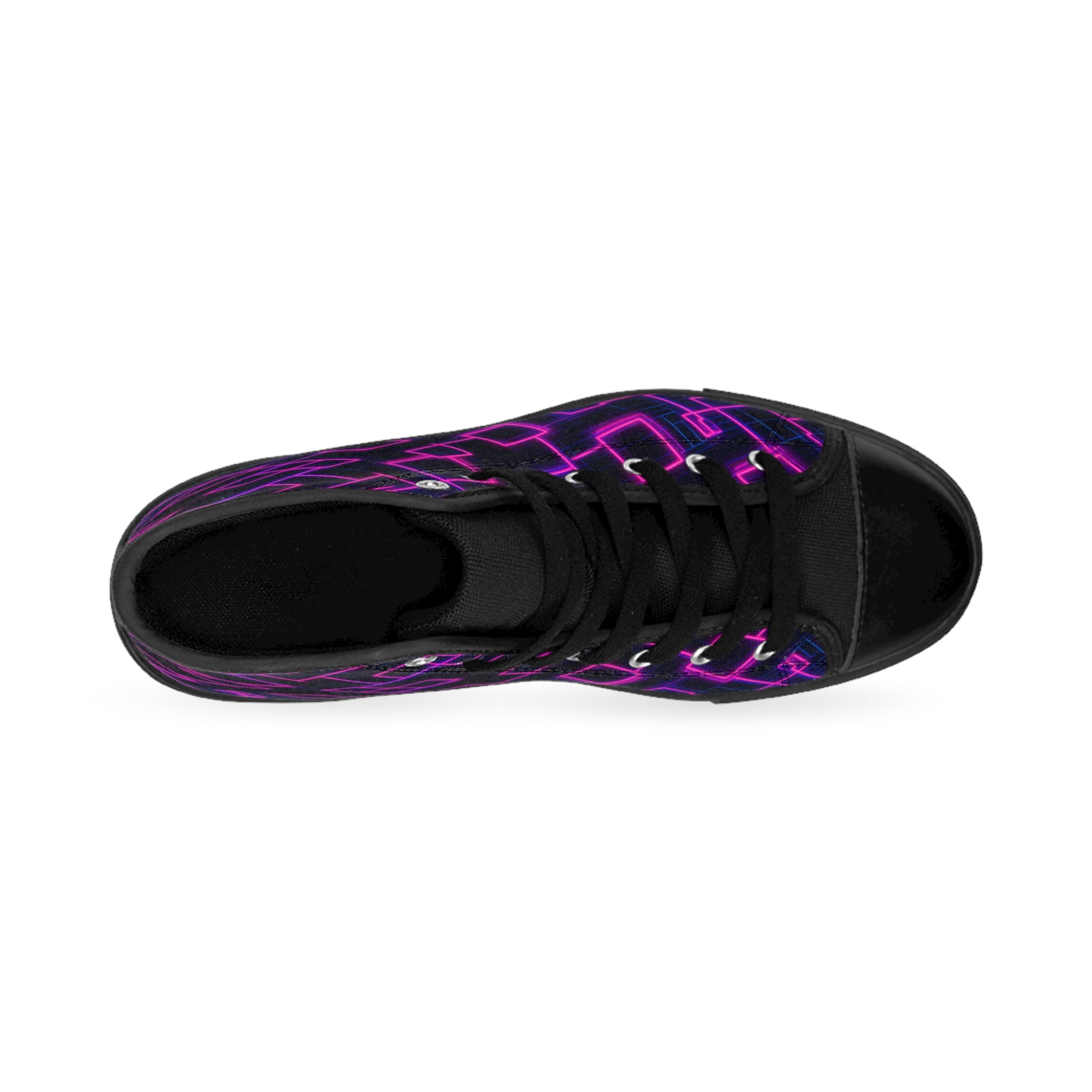 Men's Classic Sneakers (AOP) - Seamless Vibrant Synthwave Designs 04