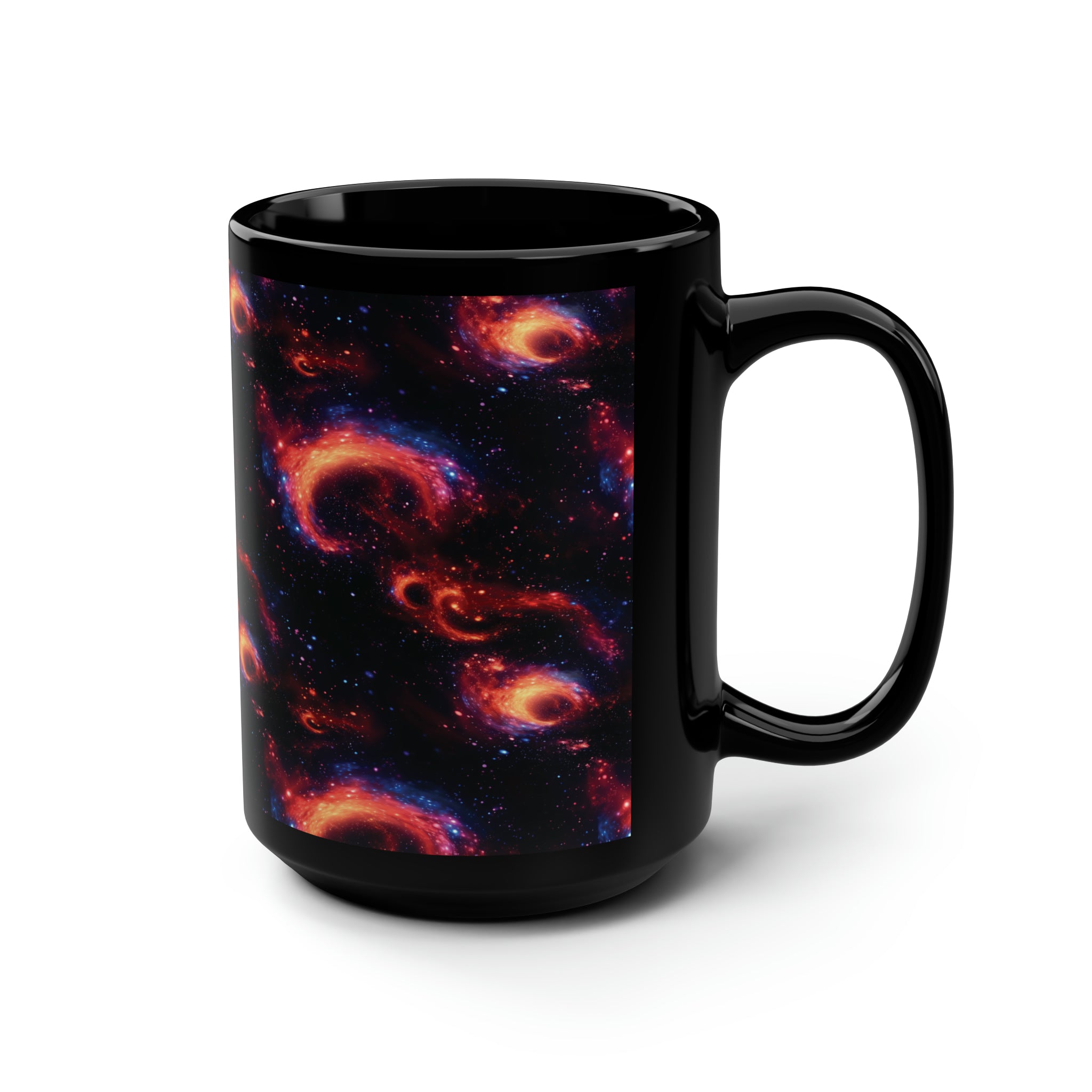 Black Mug, 15oz (AOP) - Fantasy Galaxies 10