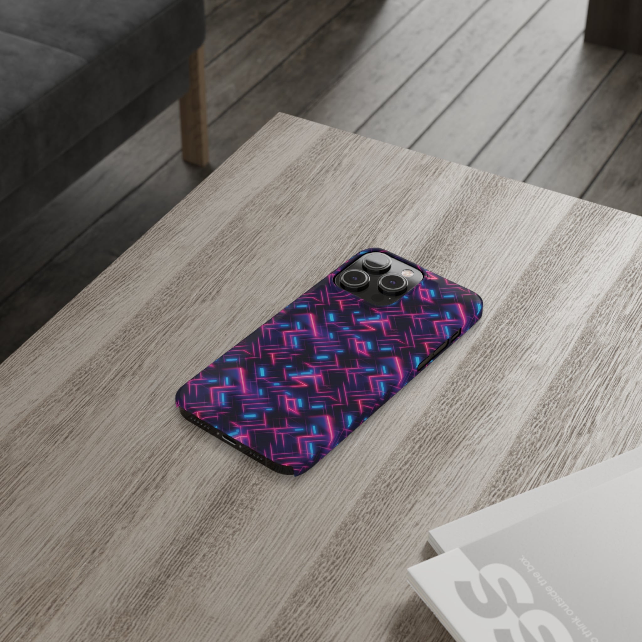 Slim Phone Cases (AOP) - Seamless Synthwave Designs 02