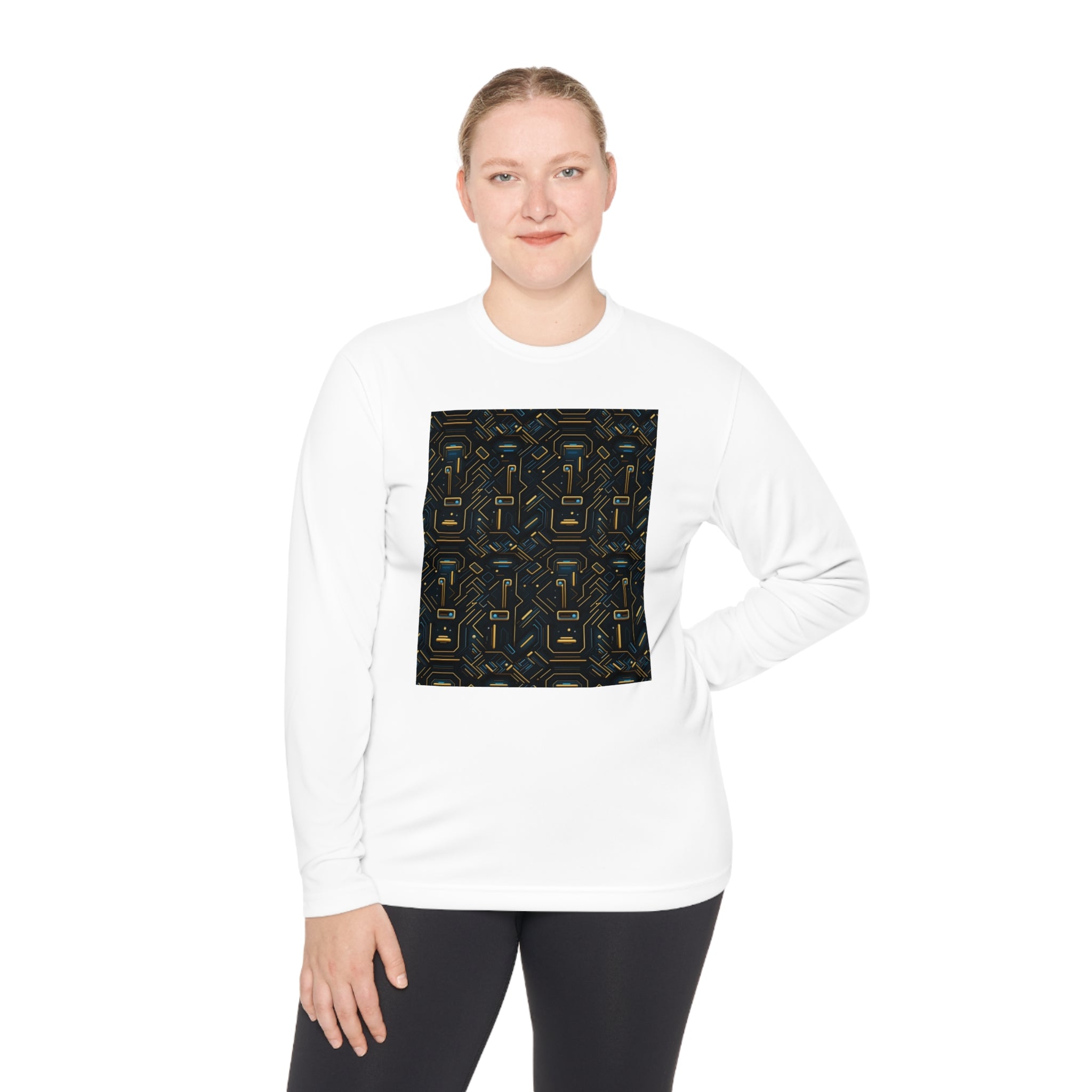 Unisex Lightweight Long Sleeve Tee (AOP) - Abstract Designs 07