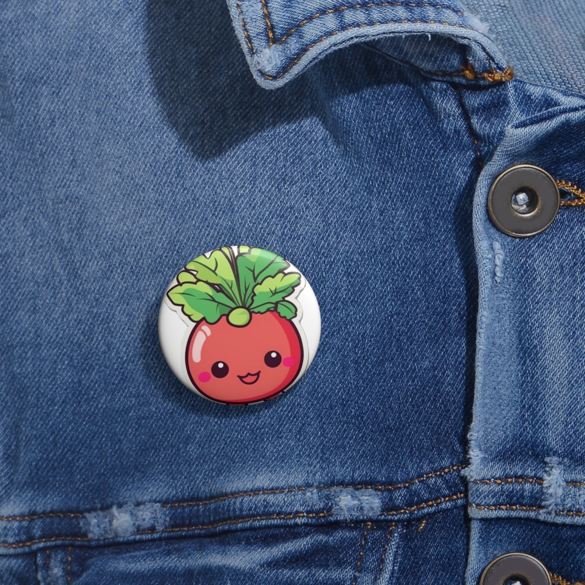 Custom Pin Buttons - Radish