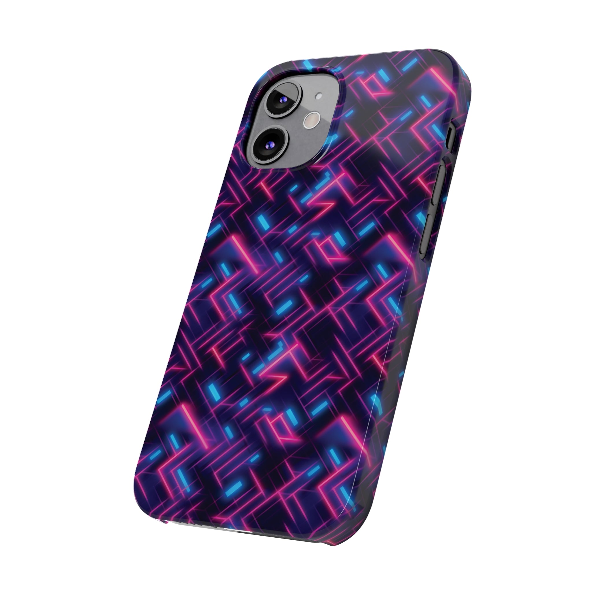 Slim Phone Cases (AOP) - Seamless Synthwave Designs 02