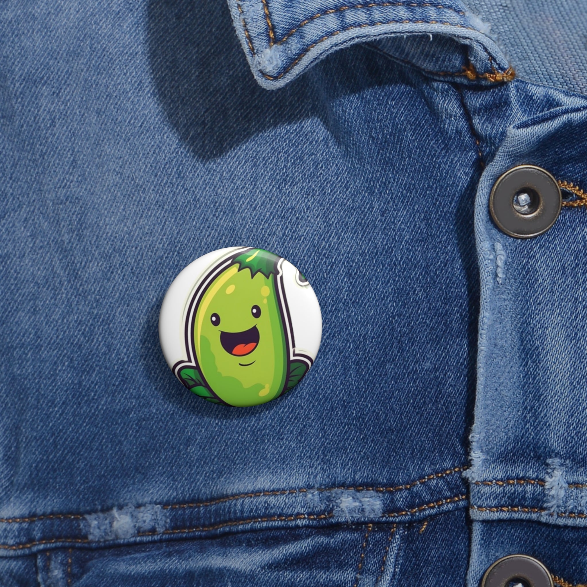 Custom Pin Buttons - Green Chili