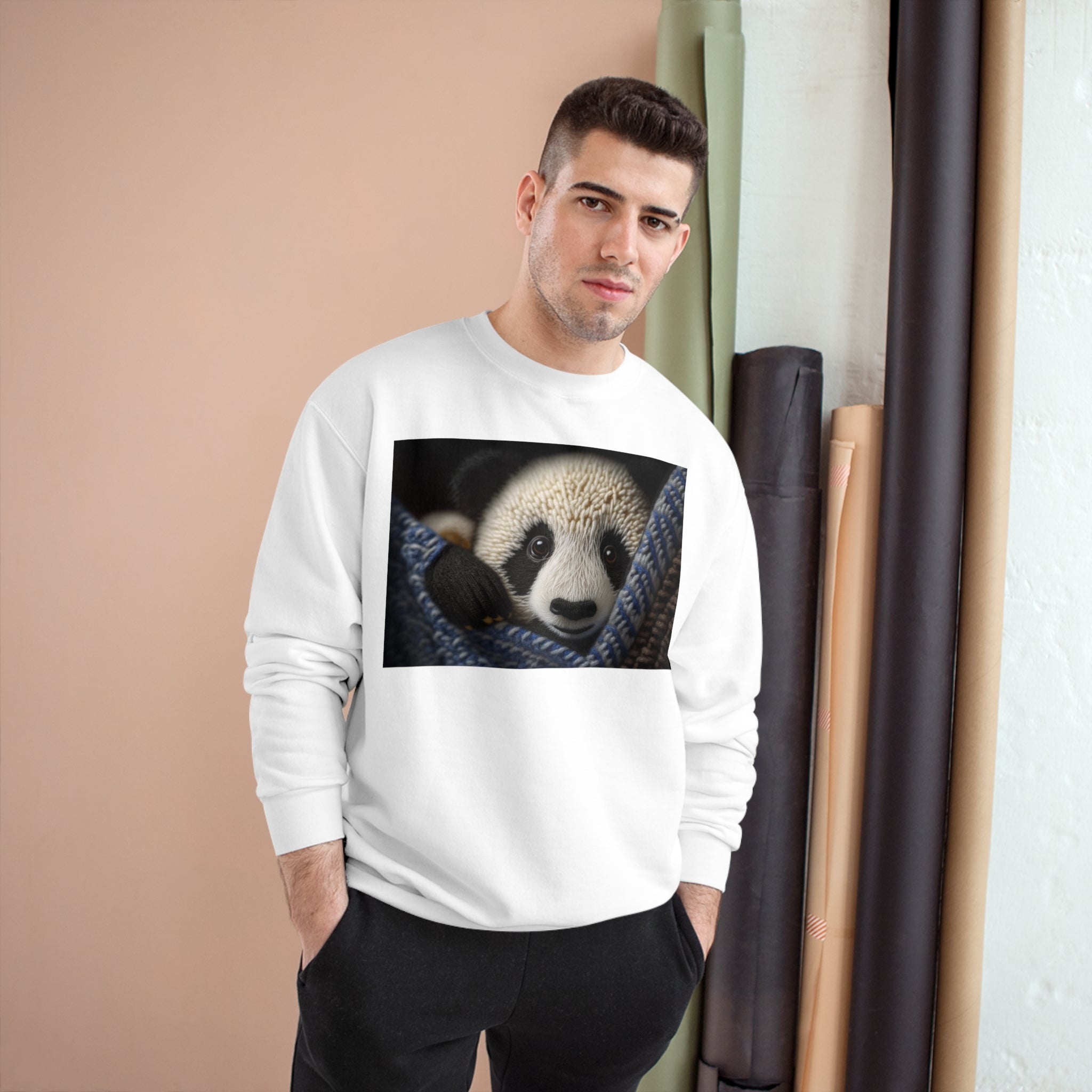 Champion Sweatshirt - Knit Animals, Giant Panda Cub