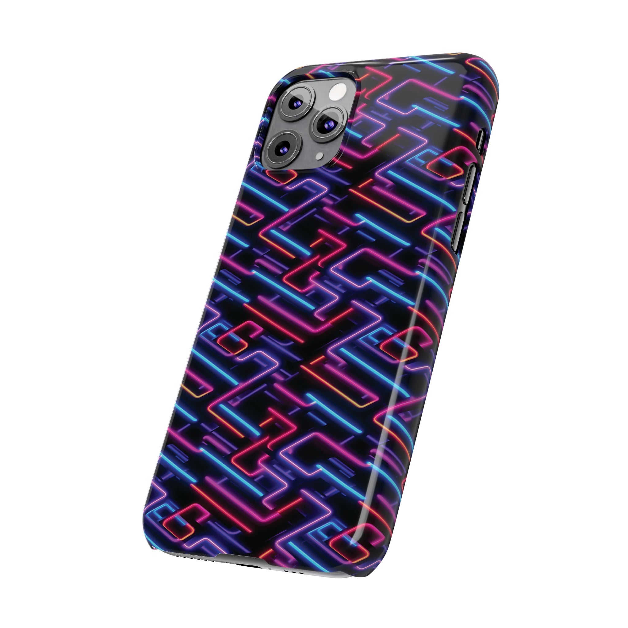 Slim Phone Cases (AOP) - Seamless Neon Designs 01