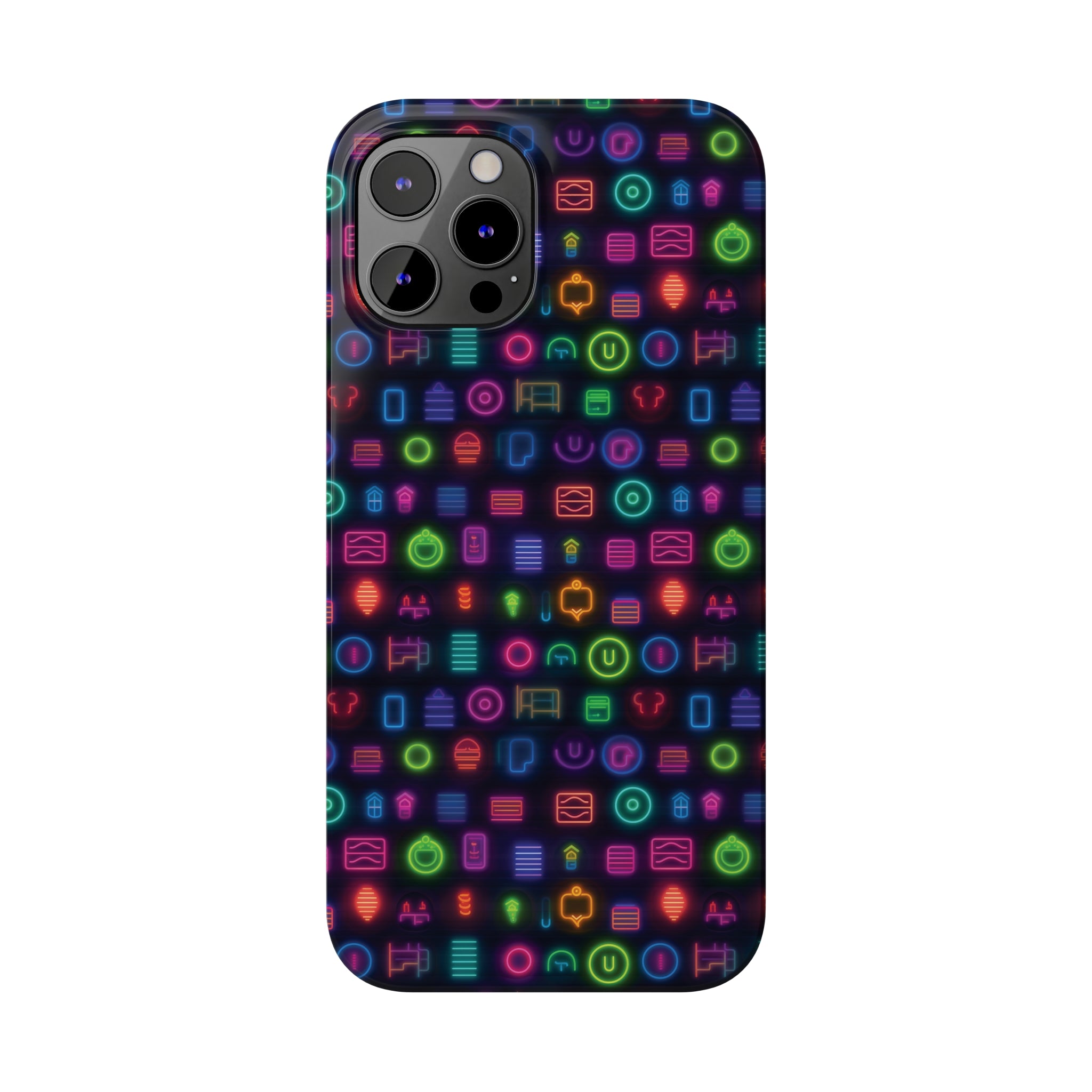 Slim Phone Cases (AOP) - Seamless Neon Designs 02