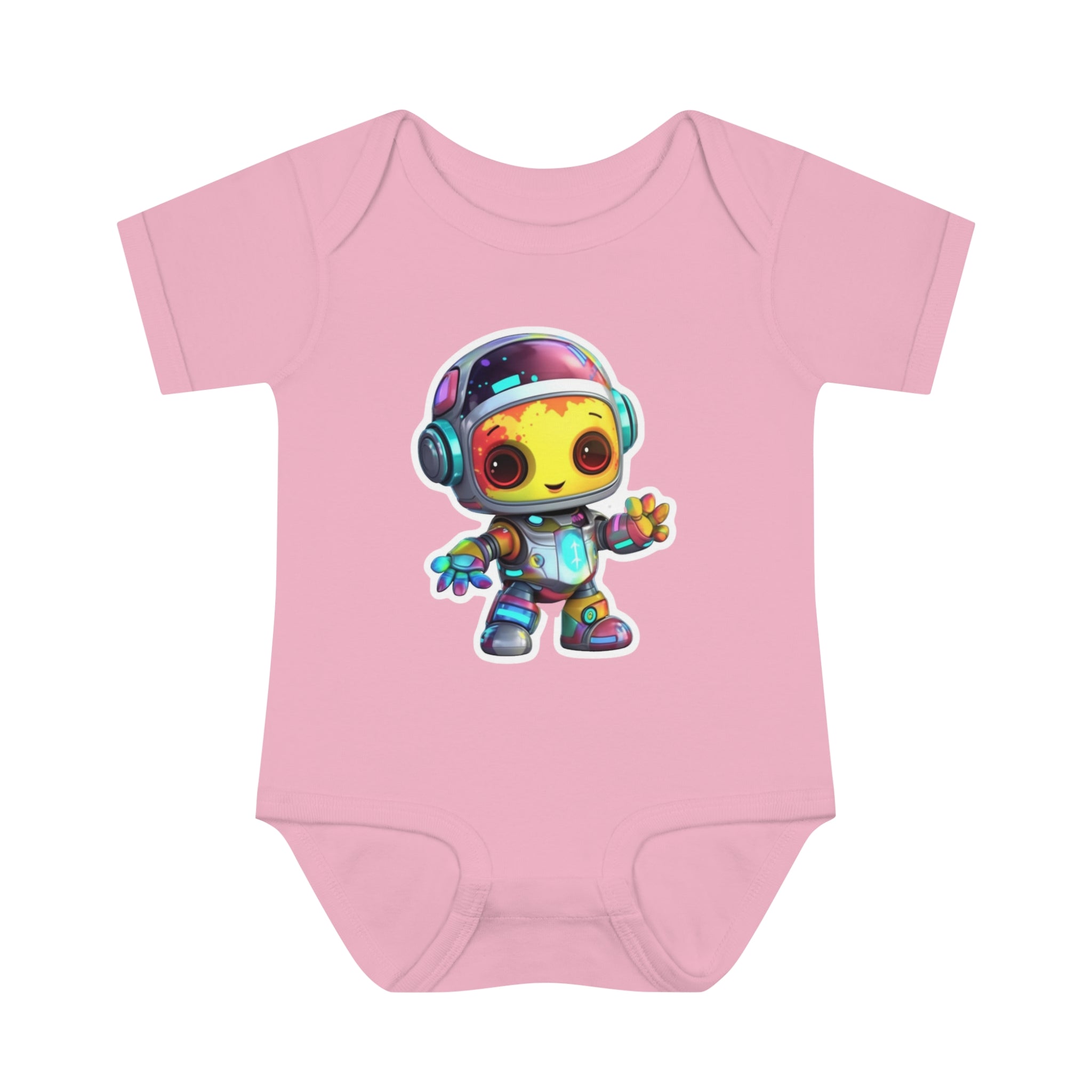 Infant Baby Rib Bodysuit - Comet, Robot Pop Art 09