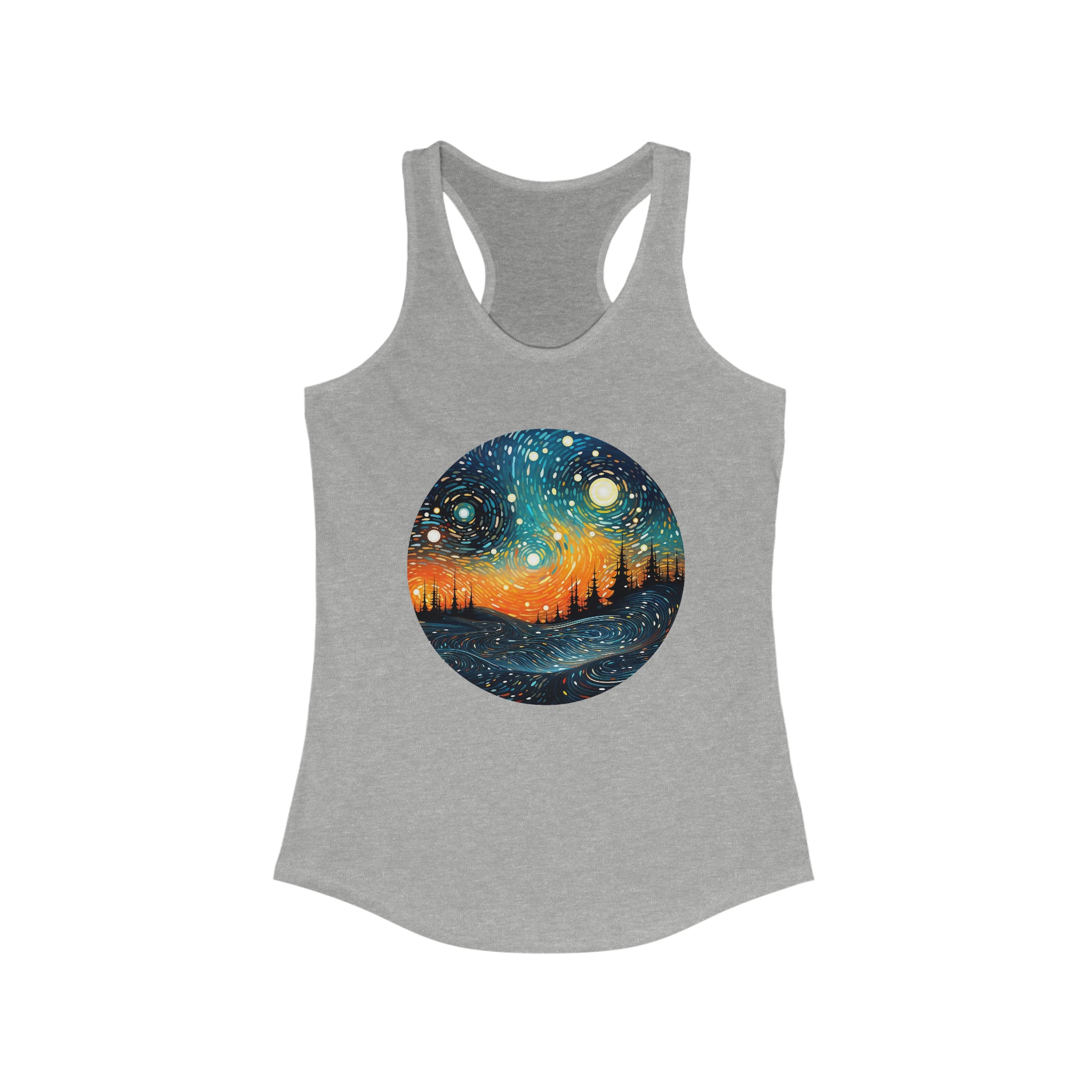 Women's Ideal Racerback Tank - Pointillism Designs 08