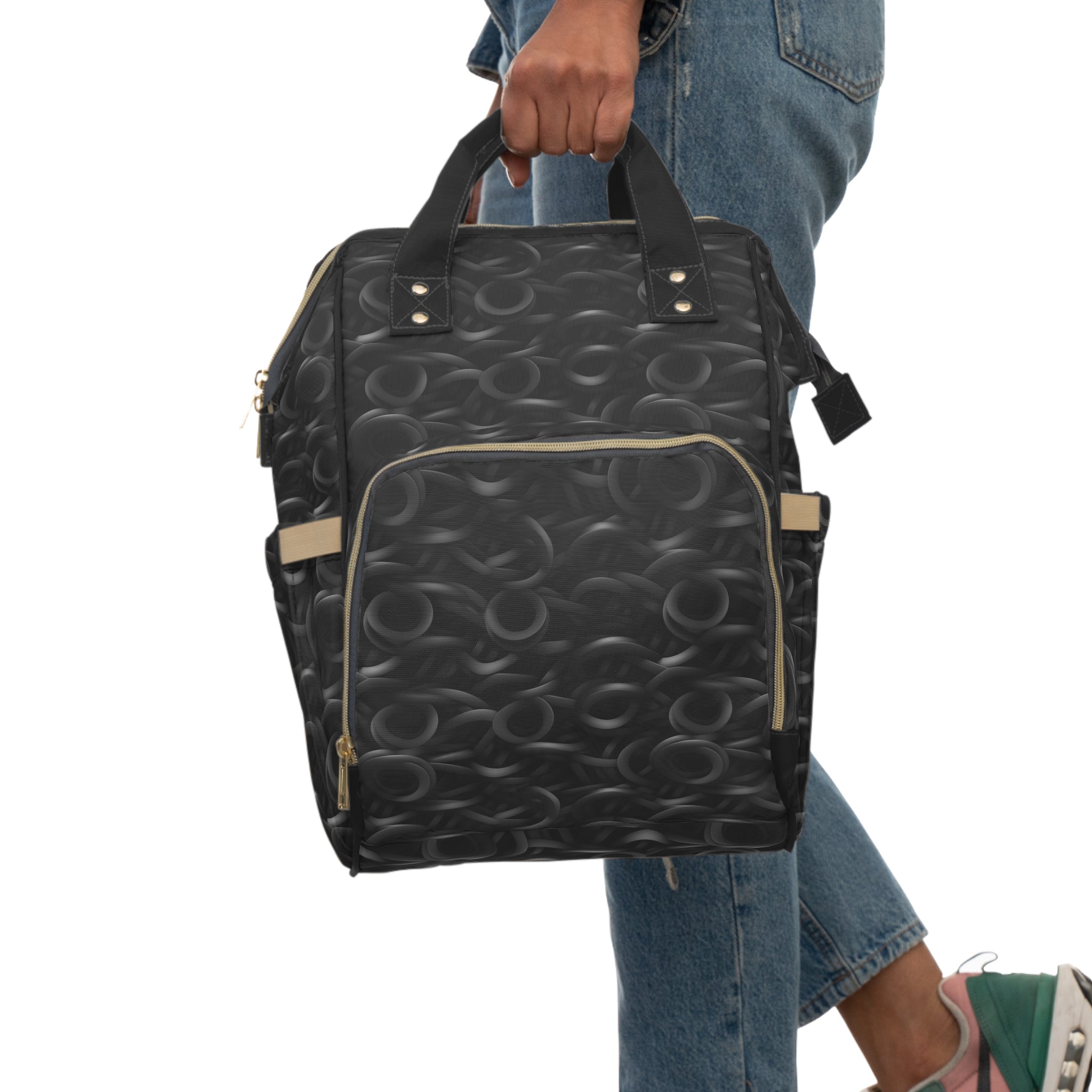 Multifunctional Diaper Backpack (AOP) - Abstract Designs 04