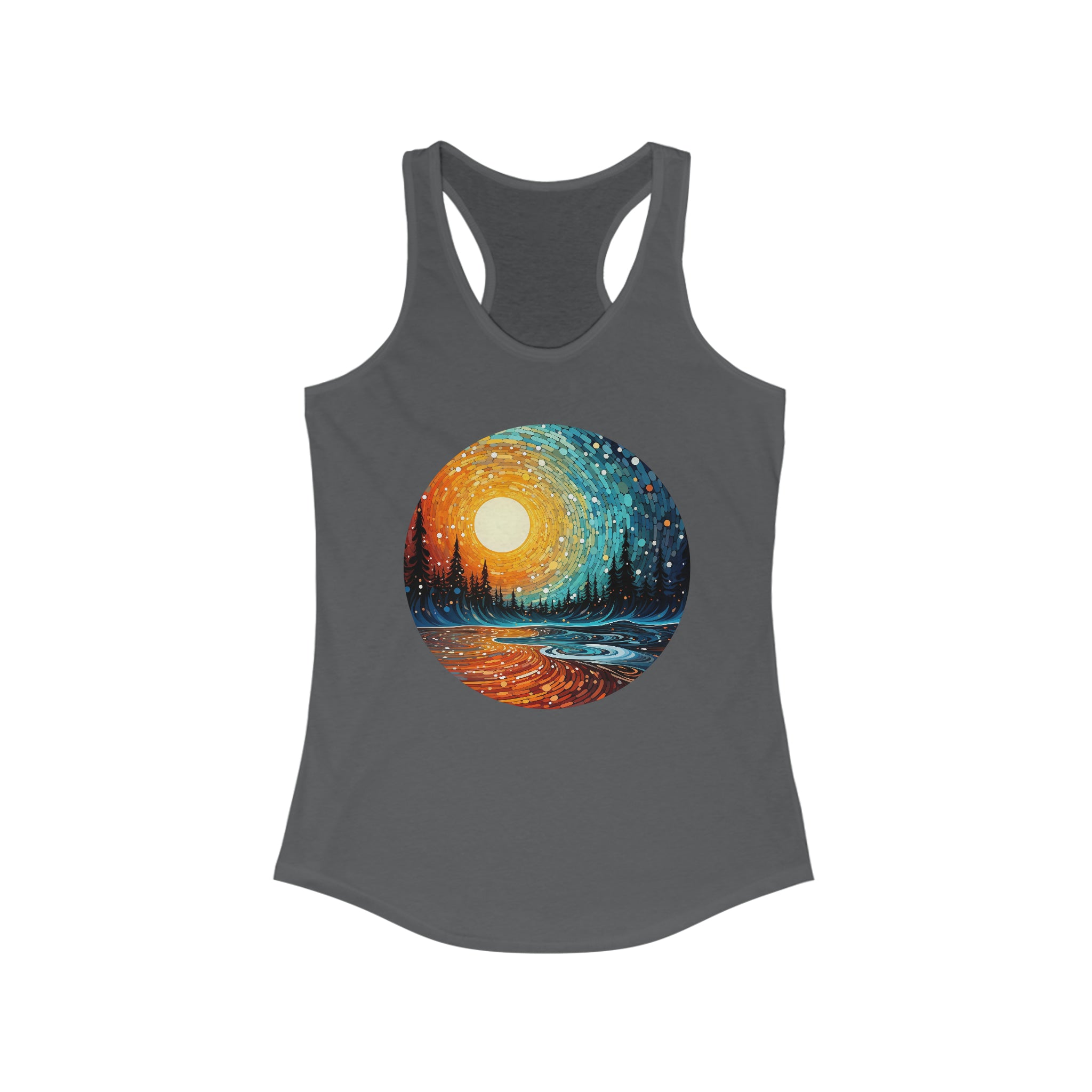 Women's Ideal Racerback Tank - Pointillism Designs 11