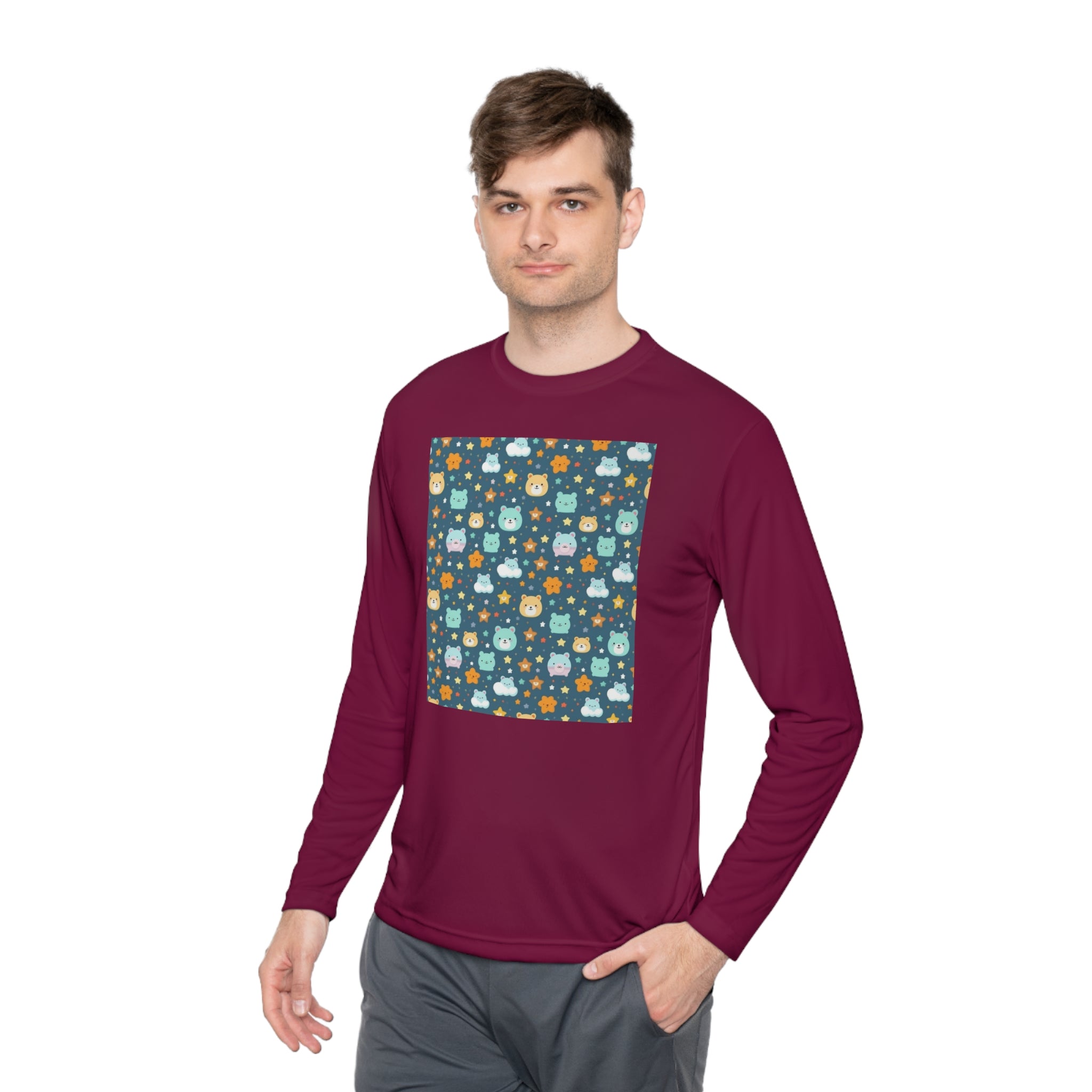 Unisex Lightweight Long Sleeve Tee (AOP) - Abstract Designs 06