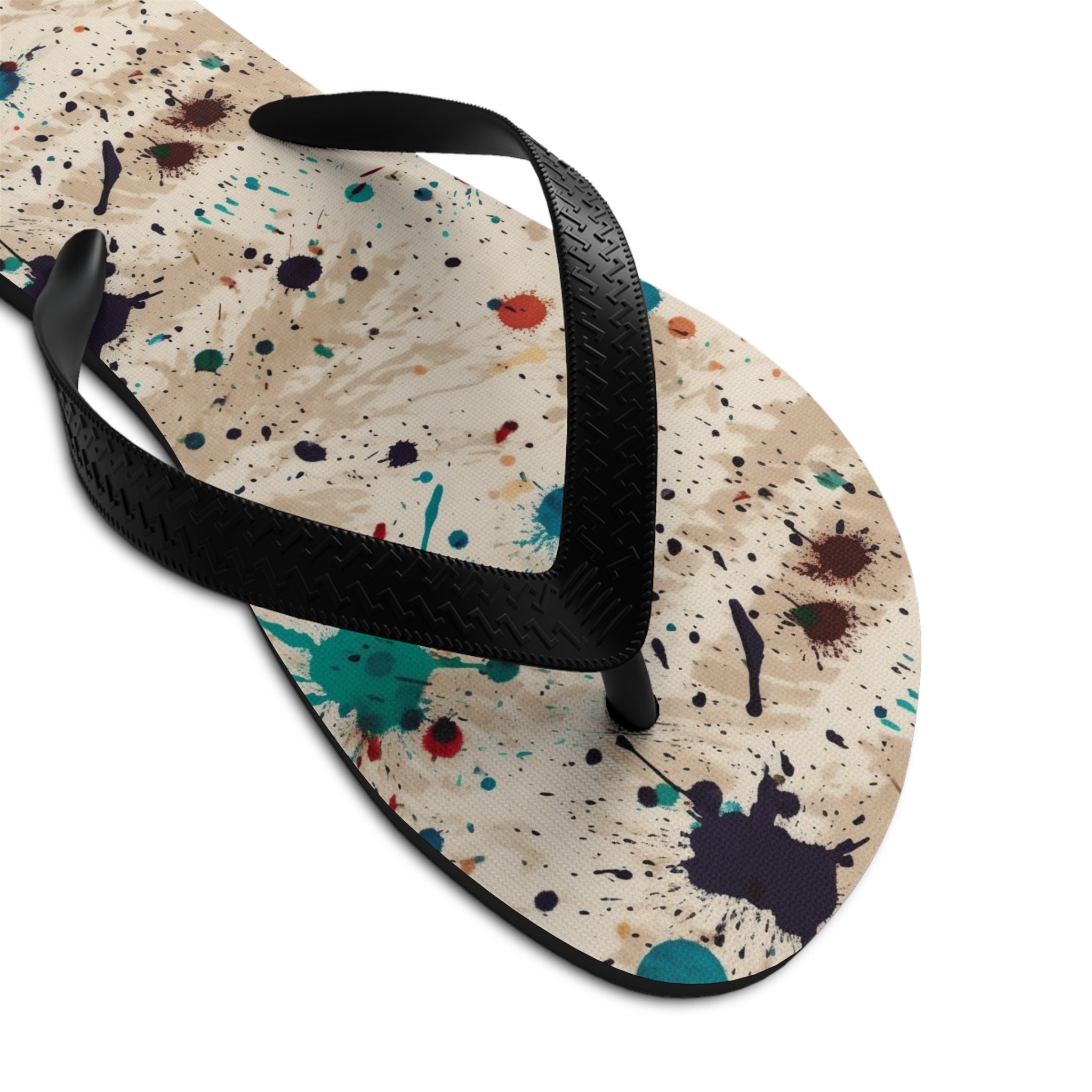 Unisex Flip-Flops (AOP) - Seamless Color Splatter Designs 07