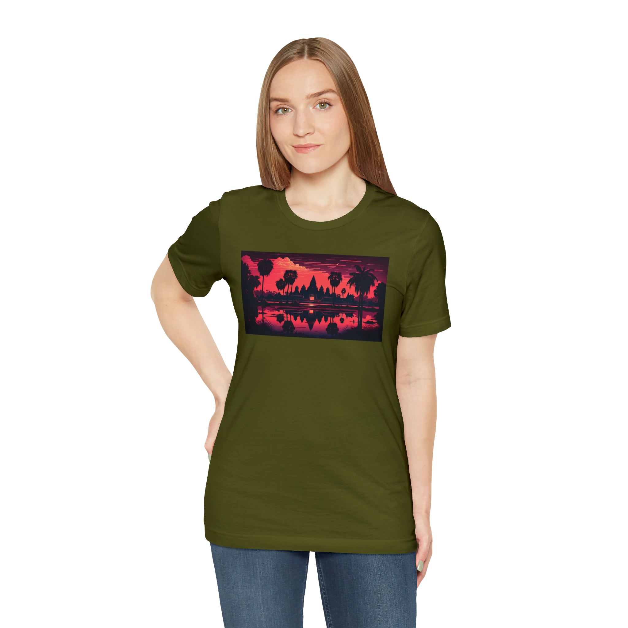 Unisex Jersey Short Sleeve Tee - Angkor Wat, Cambodia