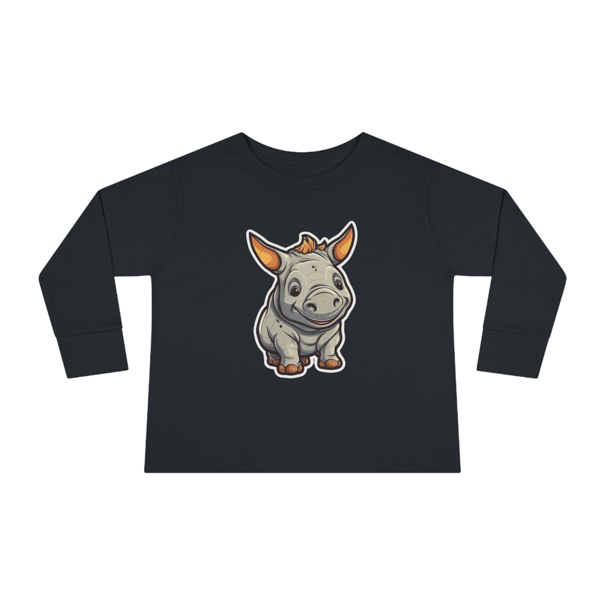 Toddler Long Sleeve Tee - Rhinoceros Calf