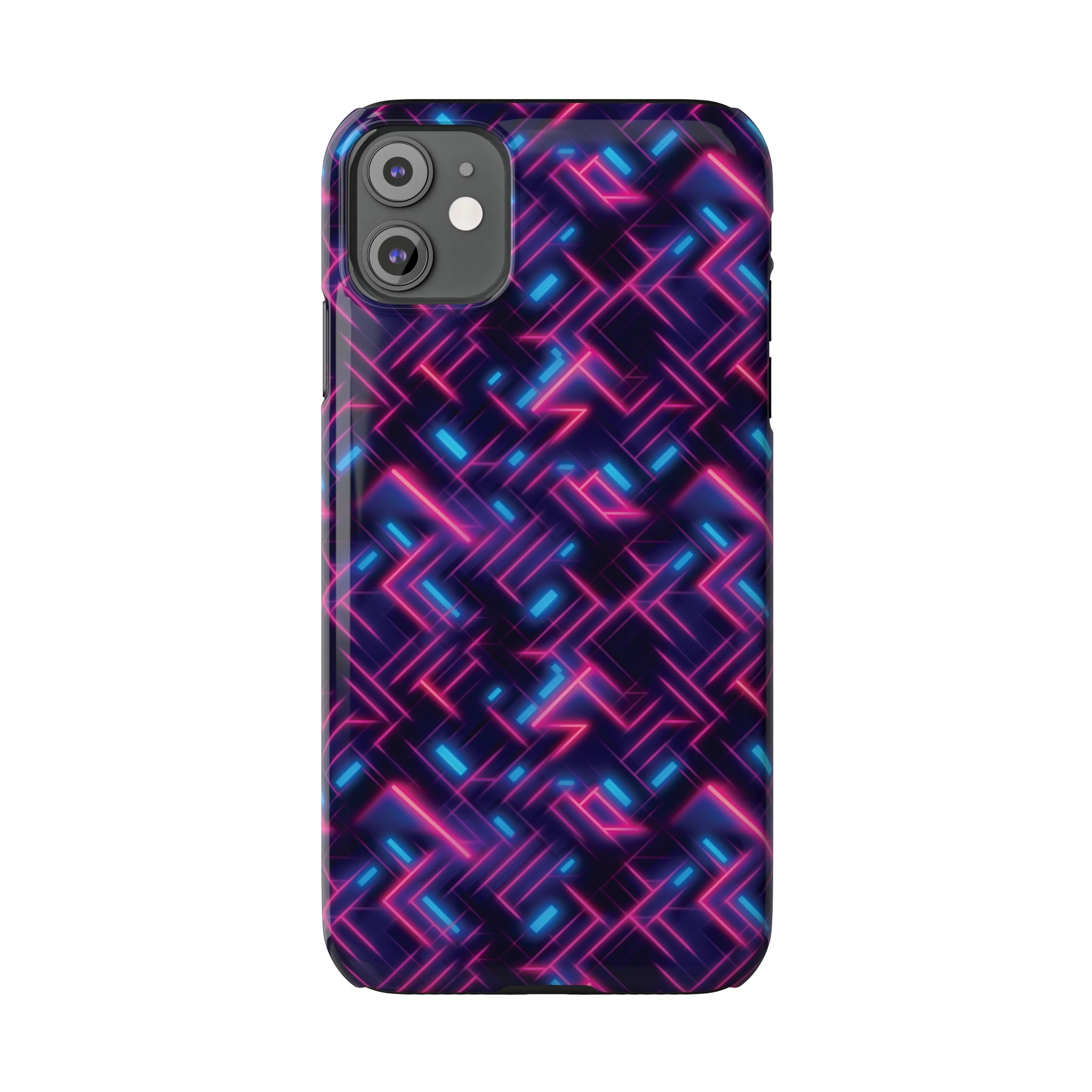 Slim Phone Cases (AOP) - Seamless Synthwave Designs 02