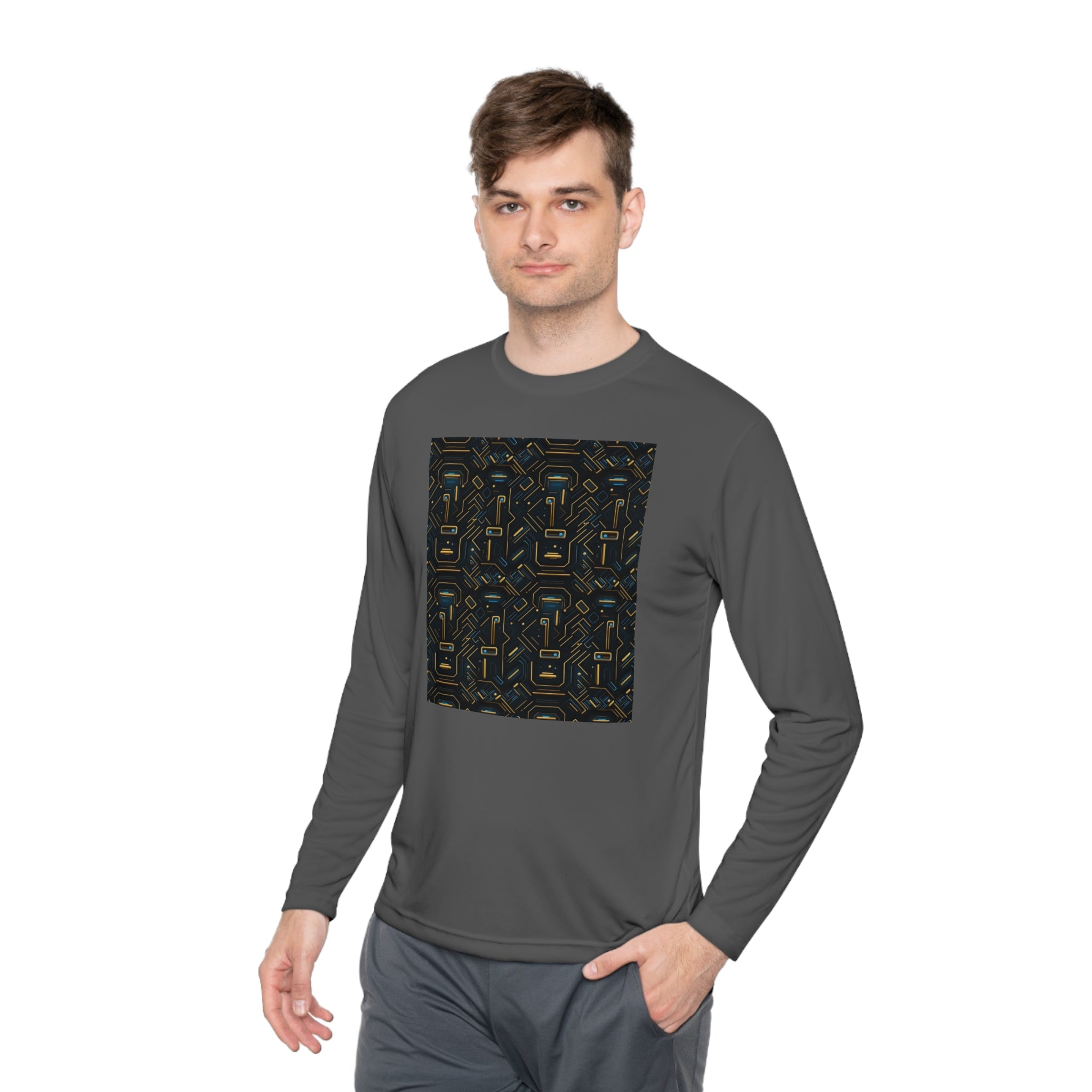 Unisex Lightweight Long Sleeve Tee (AOP) - Abstract Designs 07