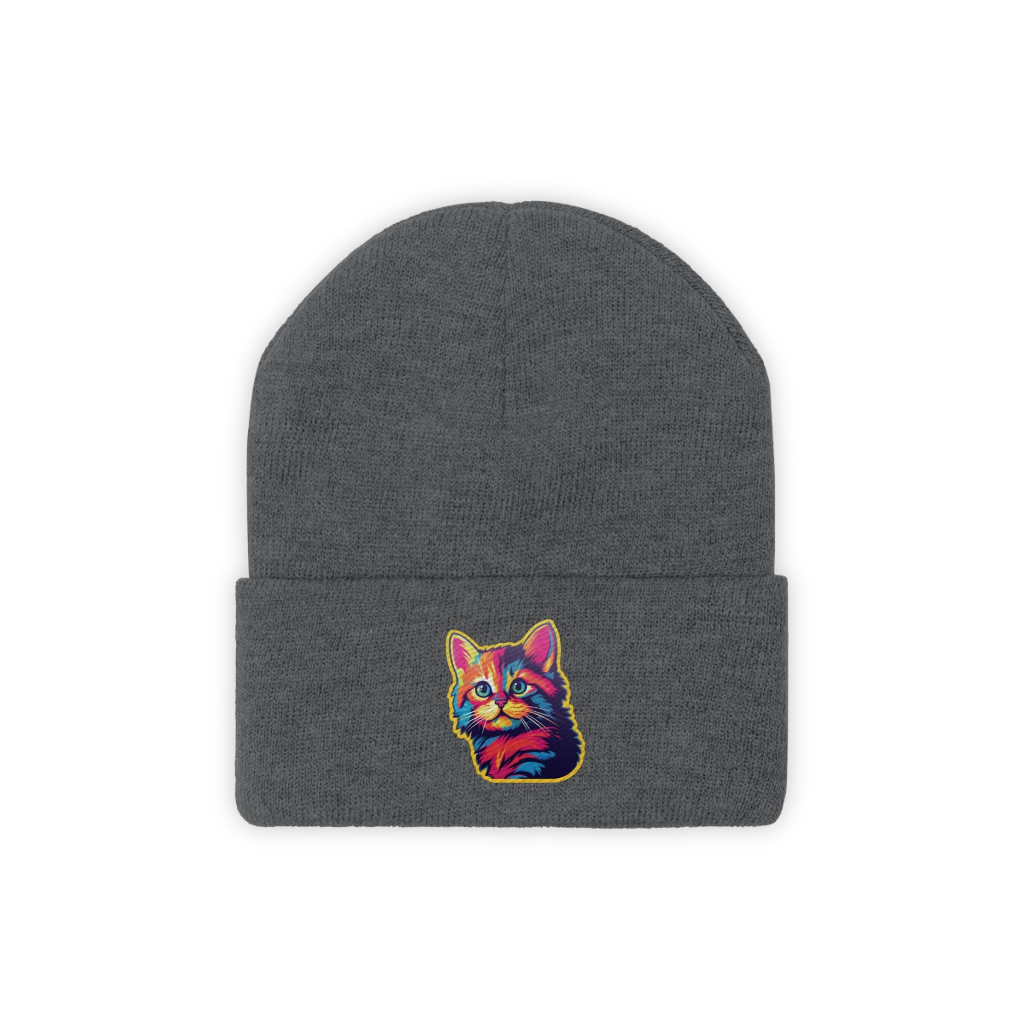 Knit Beanie - Kitten Pop Art 04