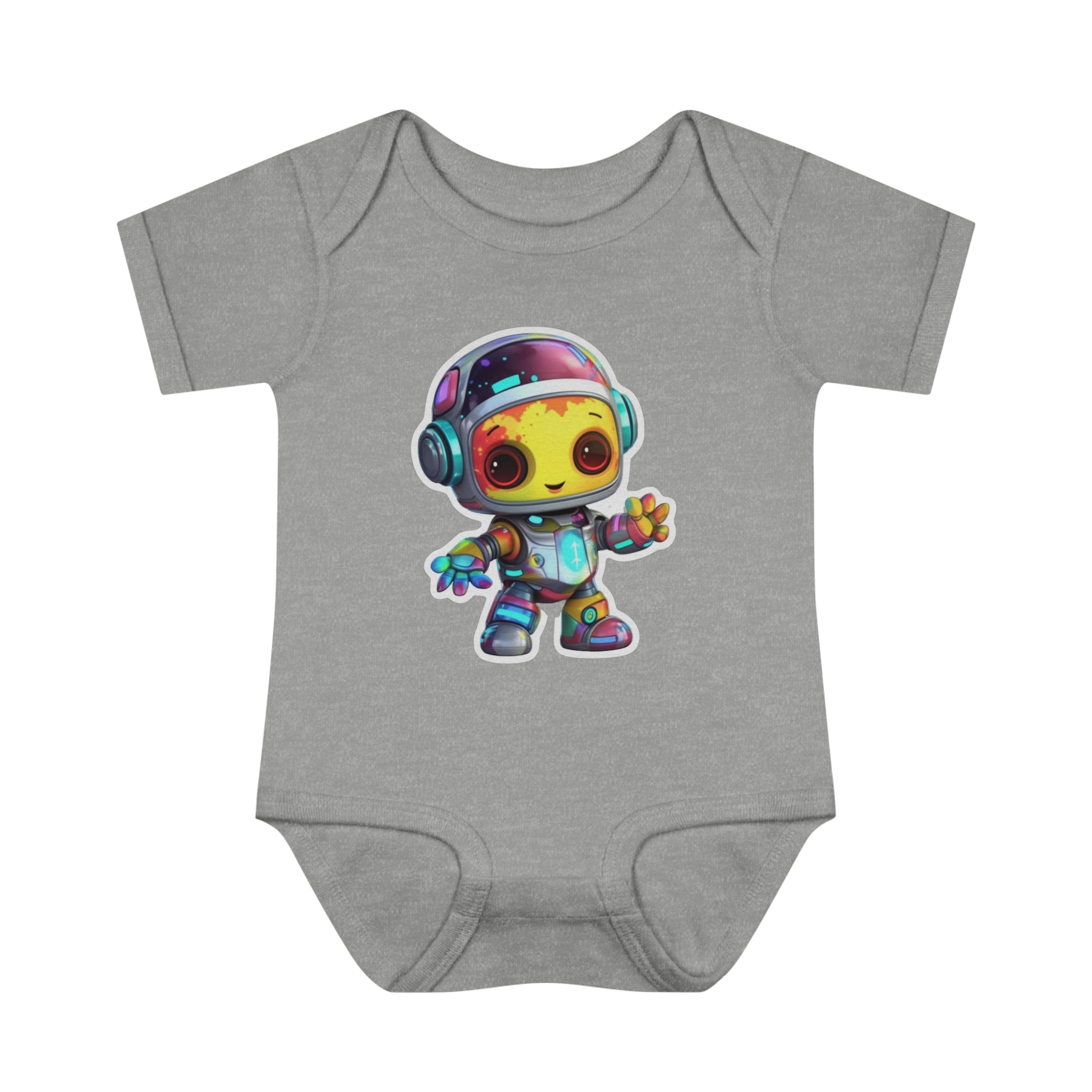 Infant Baby Rib Bodysuit - Comet, Robot Pop Art 09