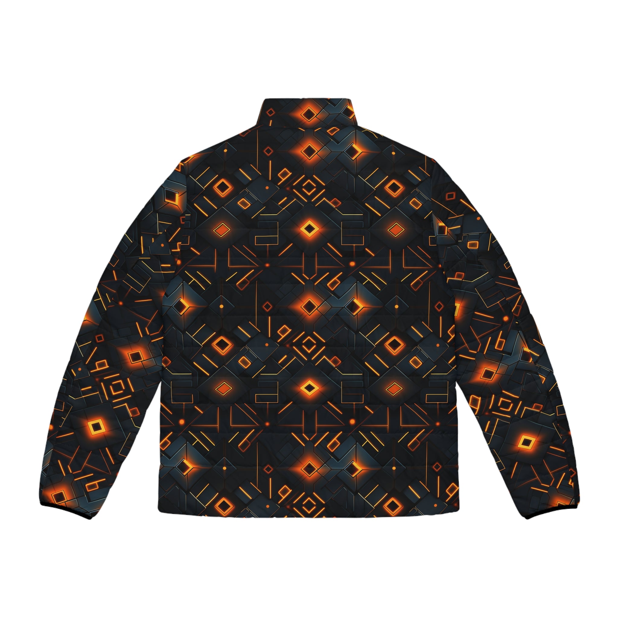 Men's Puffer Jacket (AOP) - Abstract Designs 02