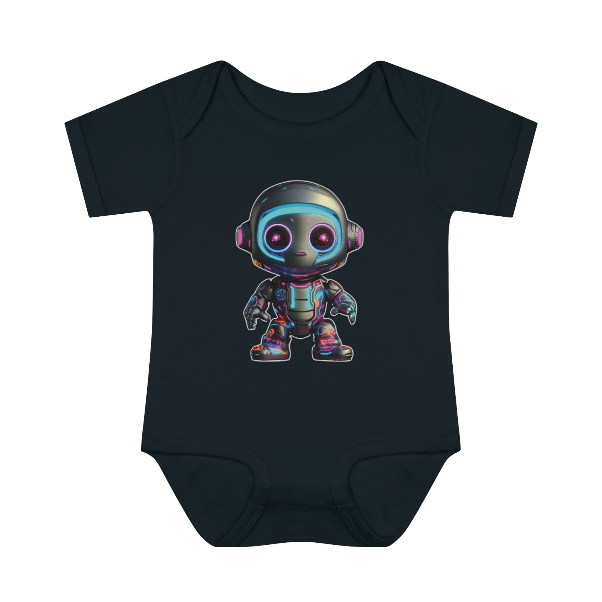 Infant Baby Rib Bodysuit - Ant, Robot Pop Art 01