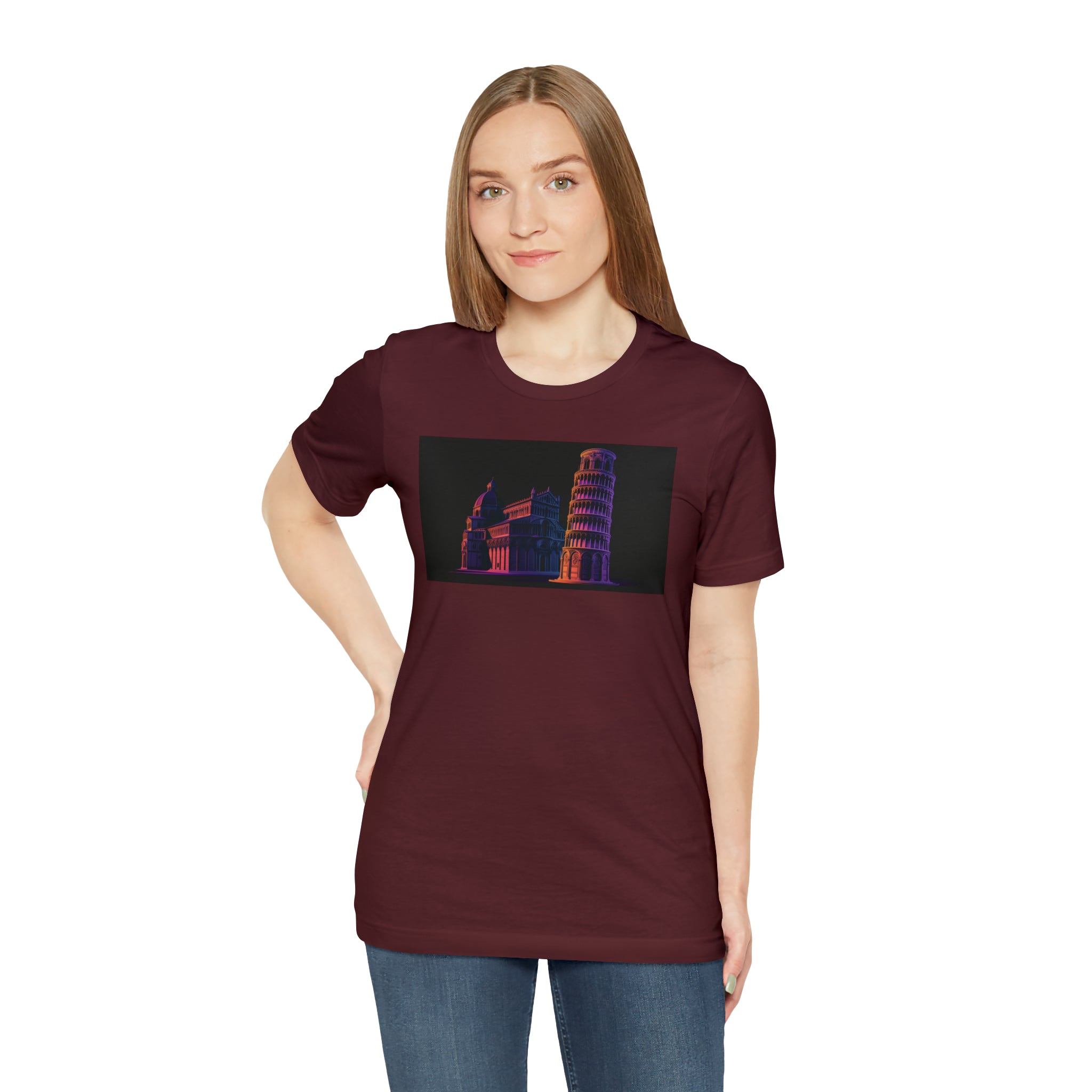 Unisex Jersey Short Sleeve Tee - Leaning Tower of Pisa, Italy